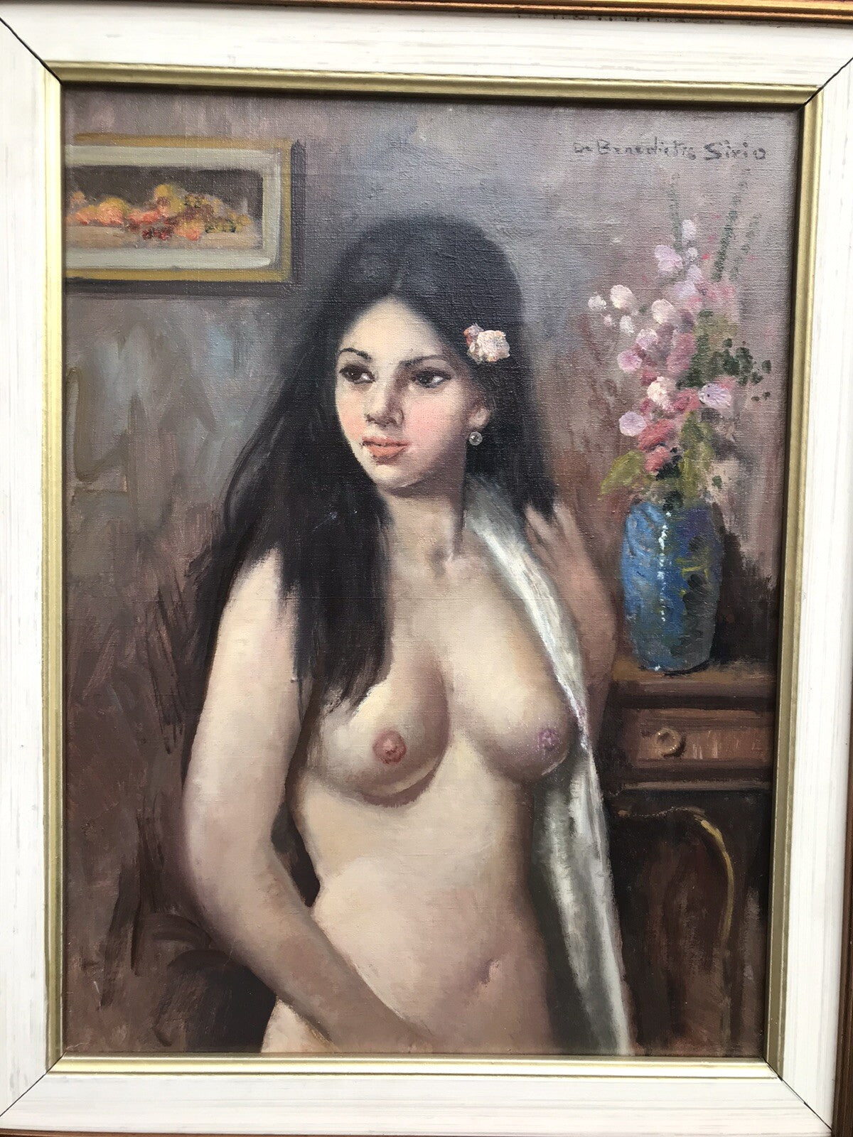 QUADRO VINTAGE -NUDO-DIPINTO A OLIO SU TELA
