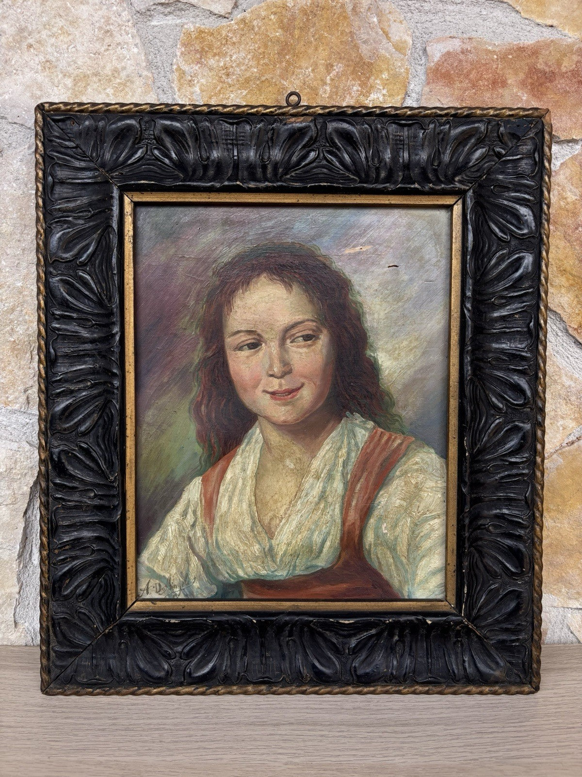 Quadro antico -Figura Di Donna- dipinto a olio