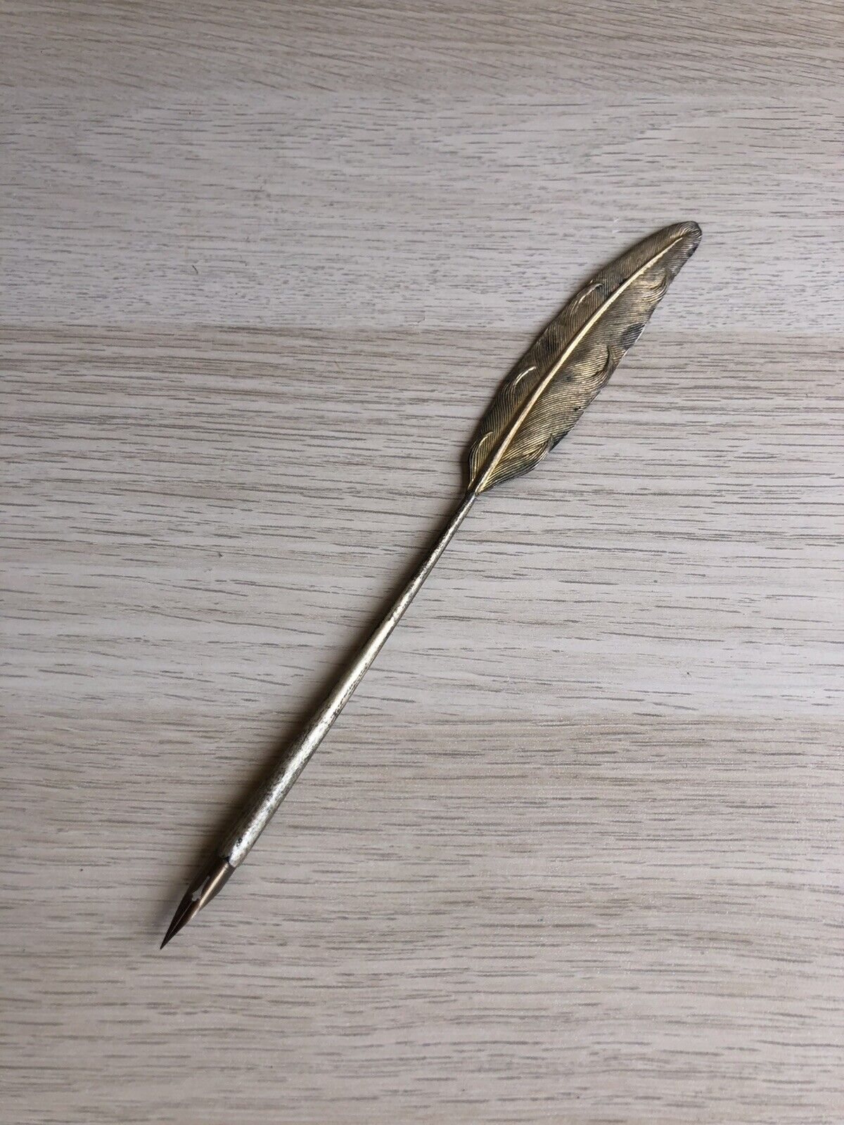 Penna Pennino Antico/vintage In Argento 800