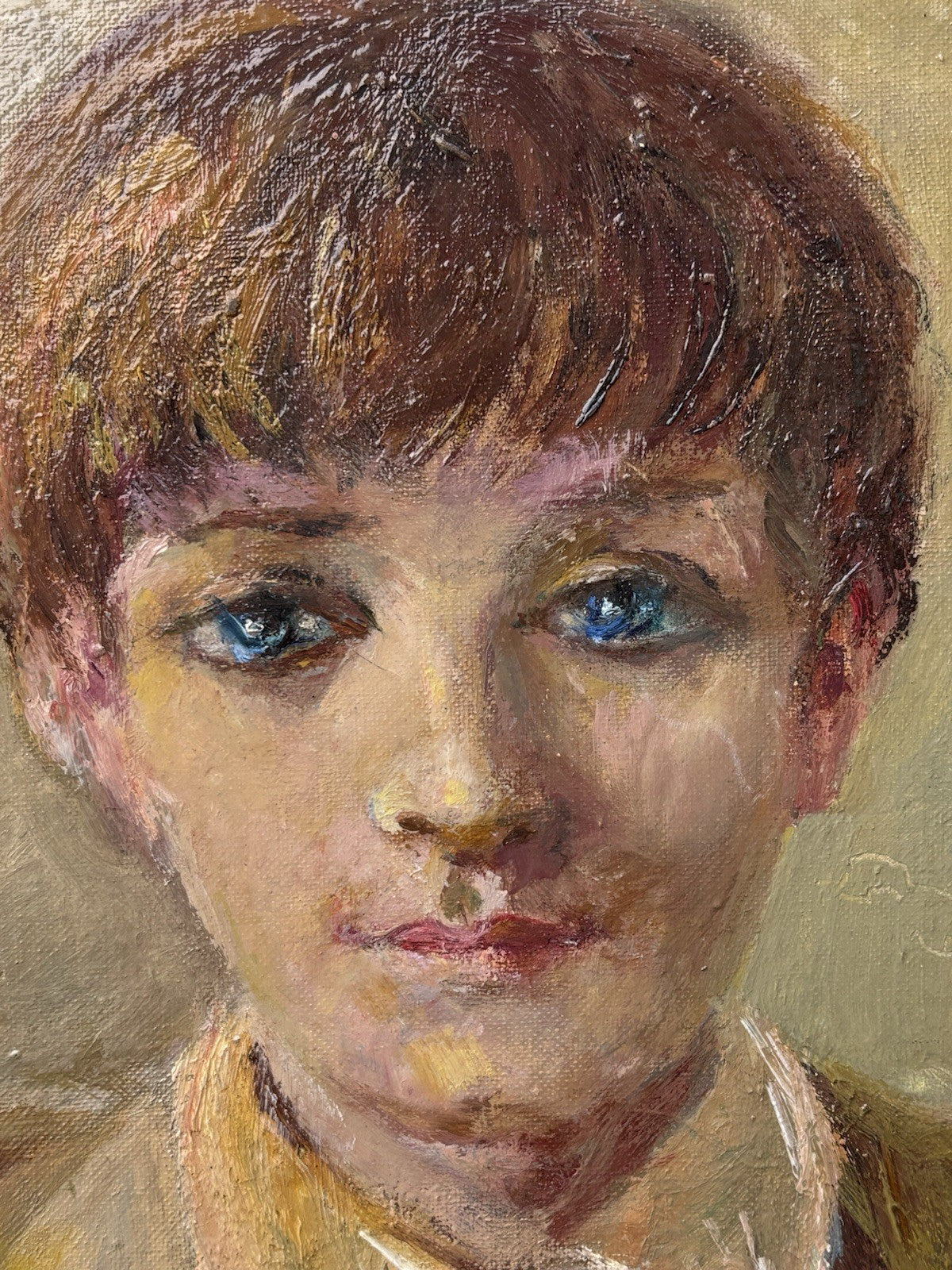 Quadro -Giovane In Lettura- Angela Carugati- dipinto a olio