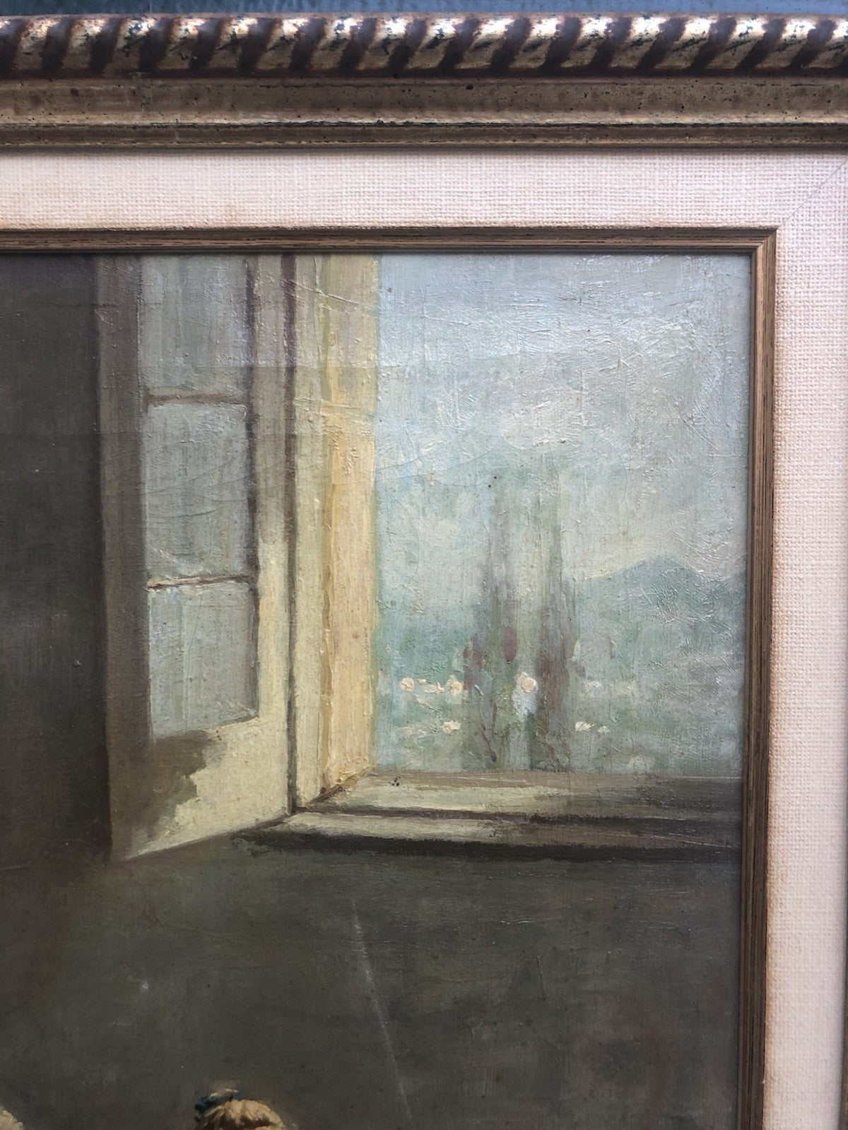 Quadro -Fanciulli In Lettura- dipinto a olio su tela