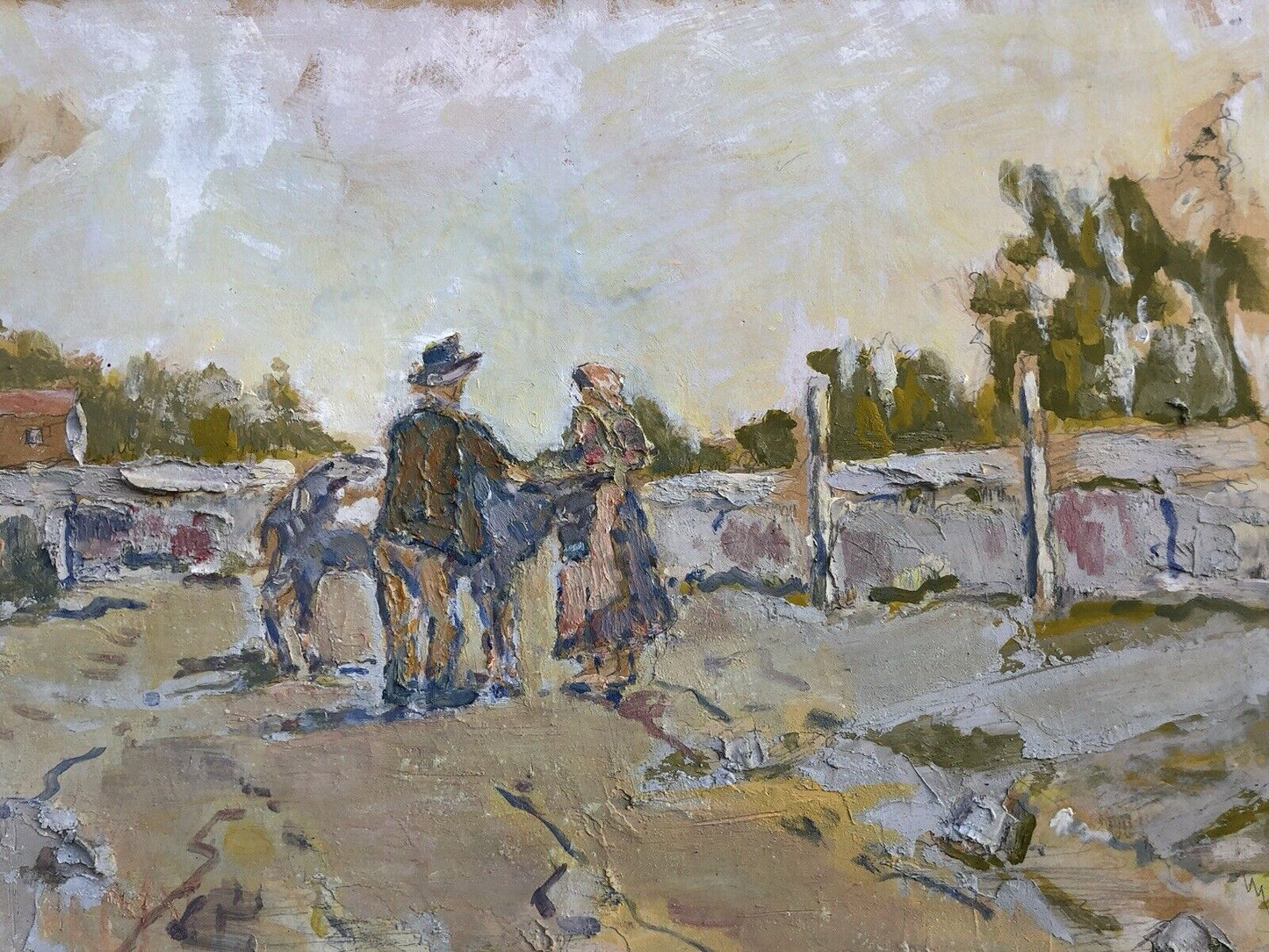 Quadro vintage -Paesaggio- dipinto a olio