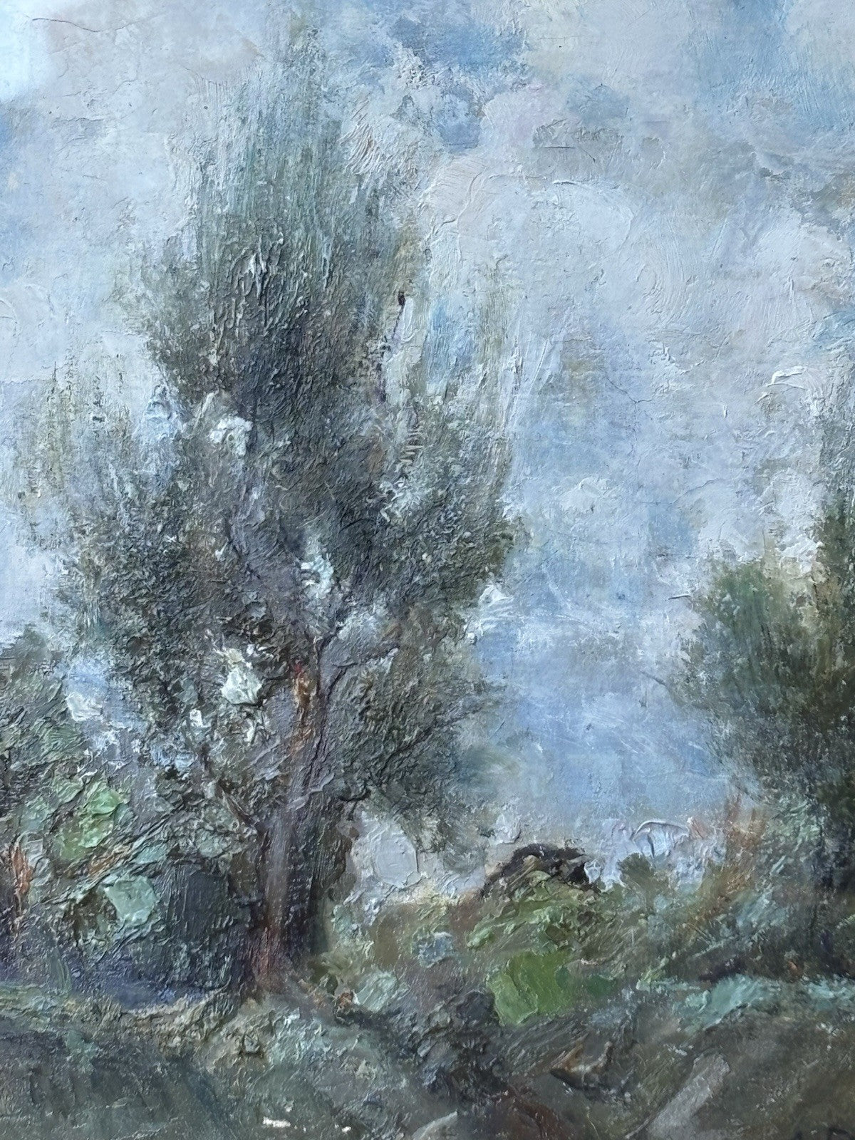 Quadro antico -Paesaggio Con Alberi- Attilio Pratella dipinto a olio