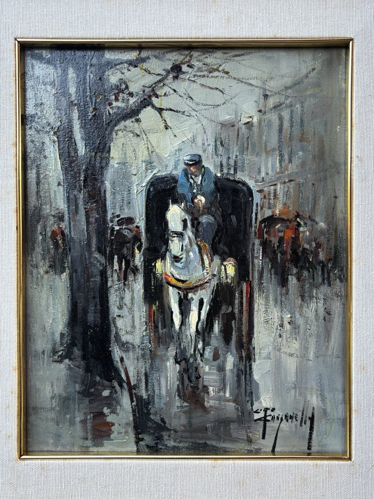 Quadro -Carrozzella- Ciro Canzanella dipinto a olio su tela