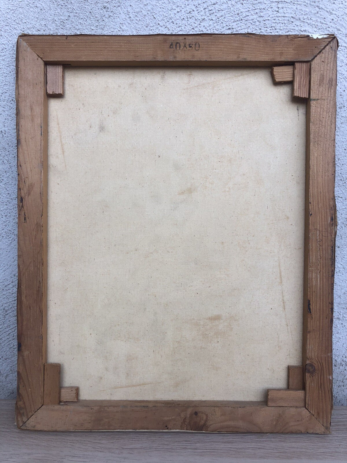Quadro vintage -Pescivendolo- dipinto a olio su tela