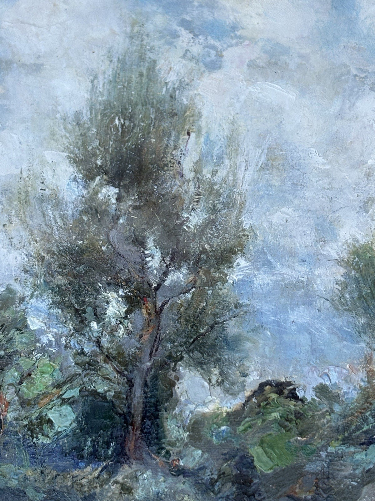 Quadro antico -Paesaggio Con Alberi- Attilio Pratella dipinto a olio