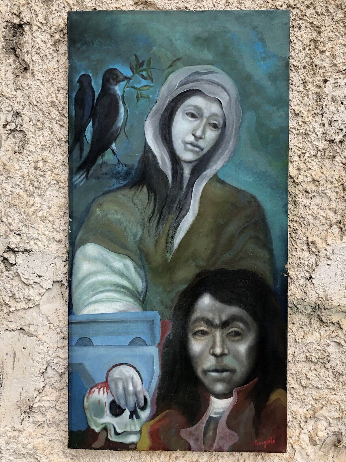 Quadro  -Figure- dipinto a olio su tela