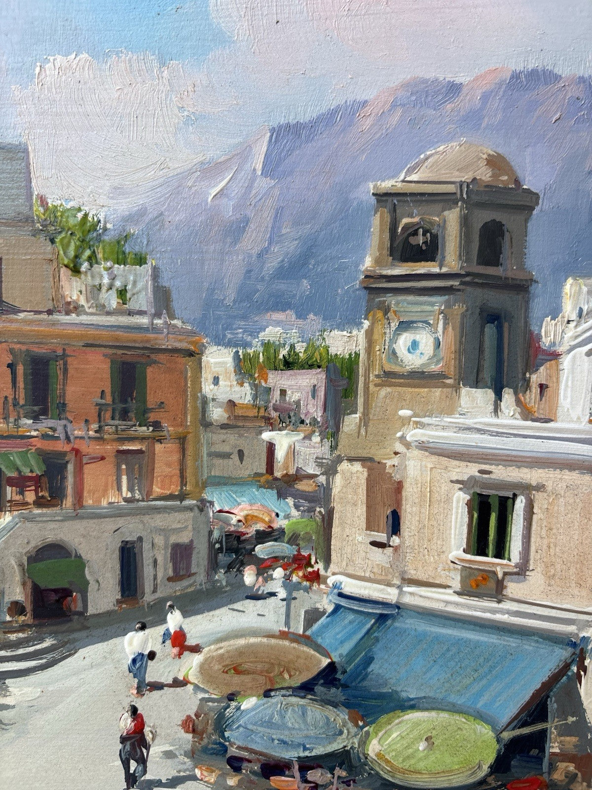 Quadro -Paesaggio Urbano- Silvio Valli- dipinto a olio