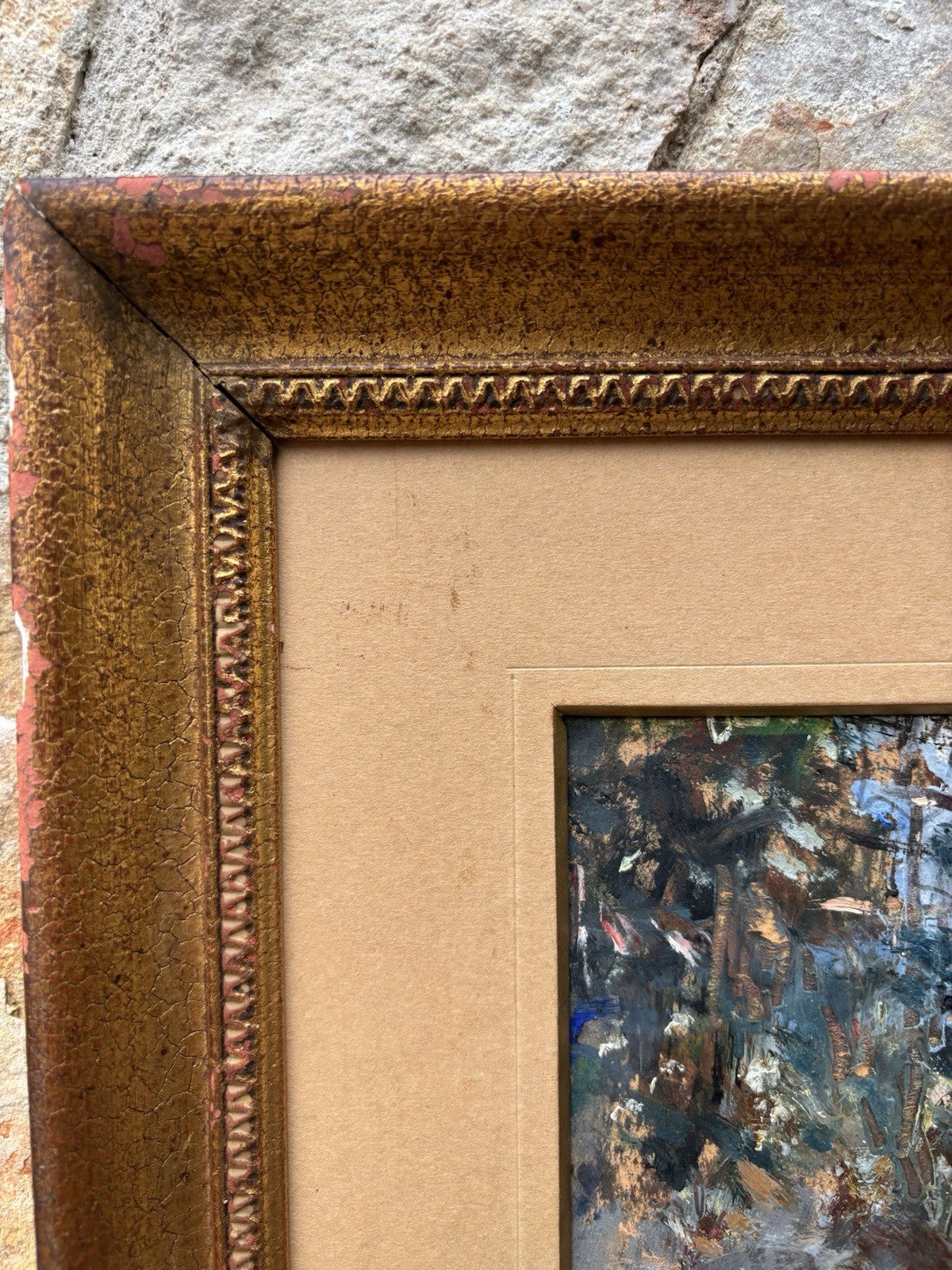 Quadro -Interno Di Cortile- Gennaro Villani dipinto a olio