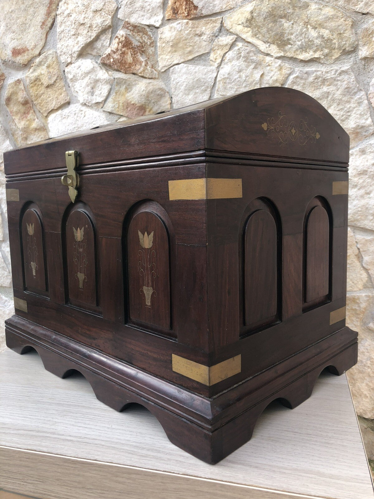 Baule Scrigno Vintage In Legno