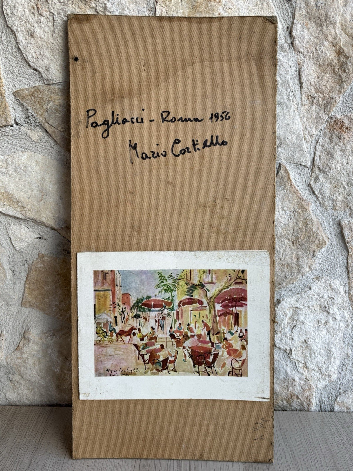 Quadro -Pagliacci- Mario Cortiello dipinto a olio