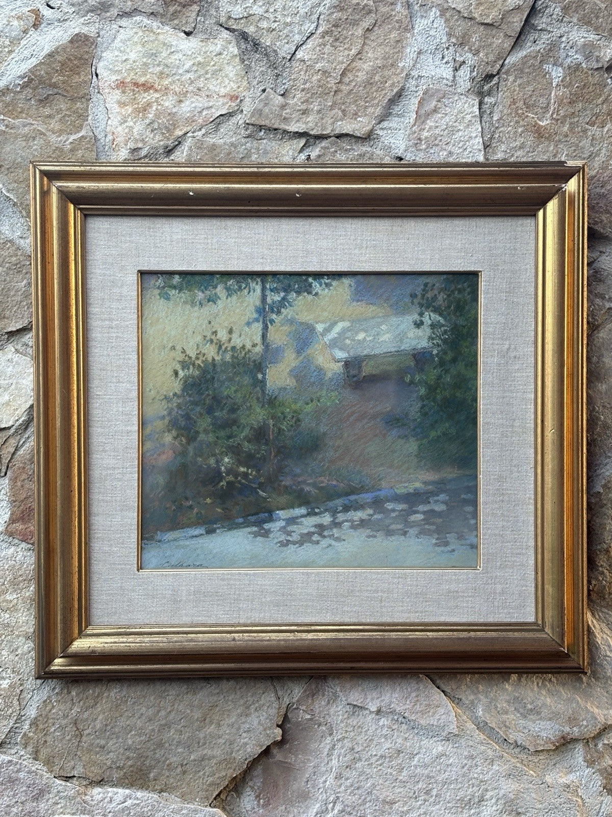 Quadro -Dalla Mia Finestra- Benedetto Caldara realizzato a pastello
