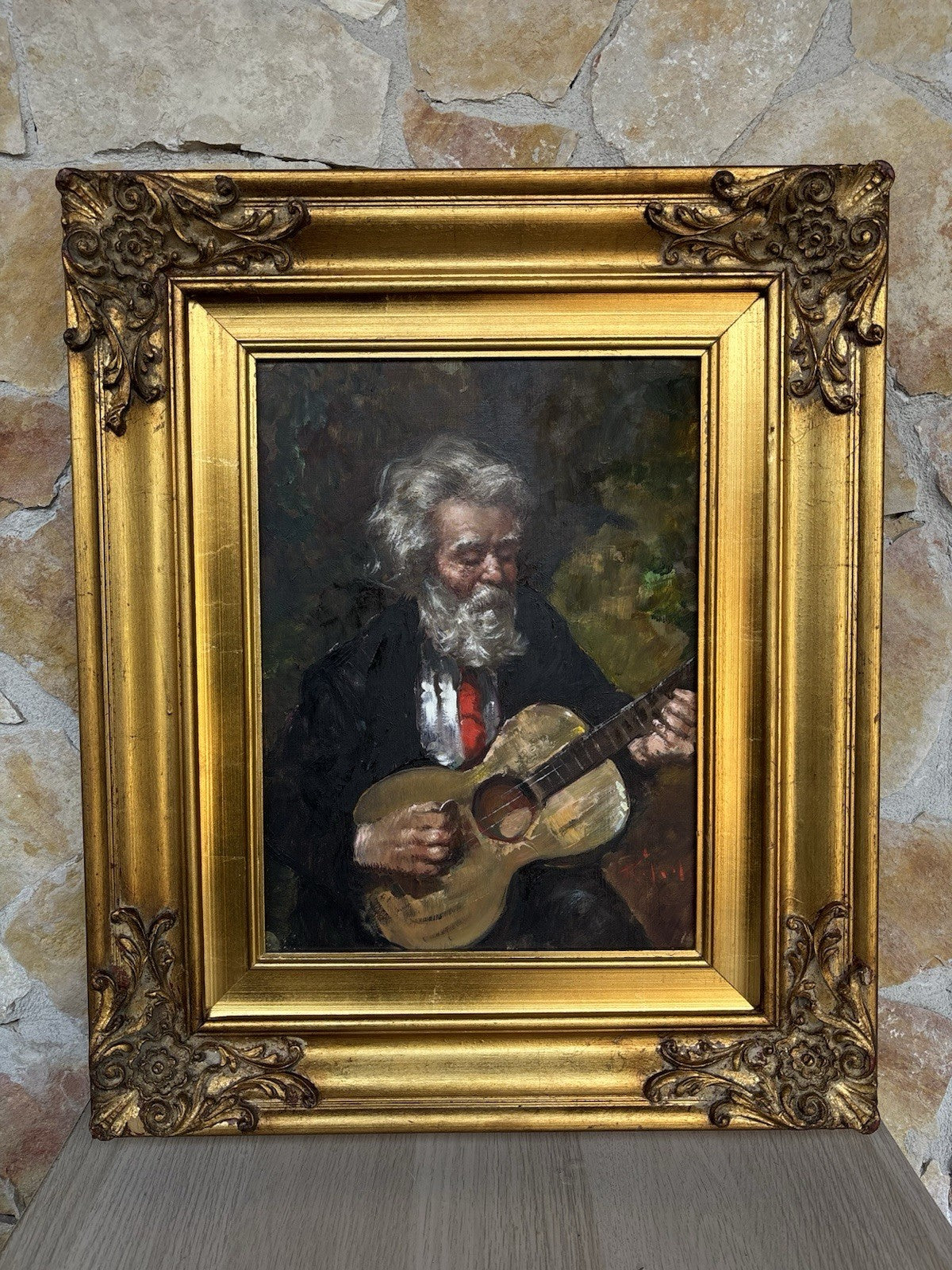 Quadro -Chitarrista- Franco Rispoli- dipinto a olio