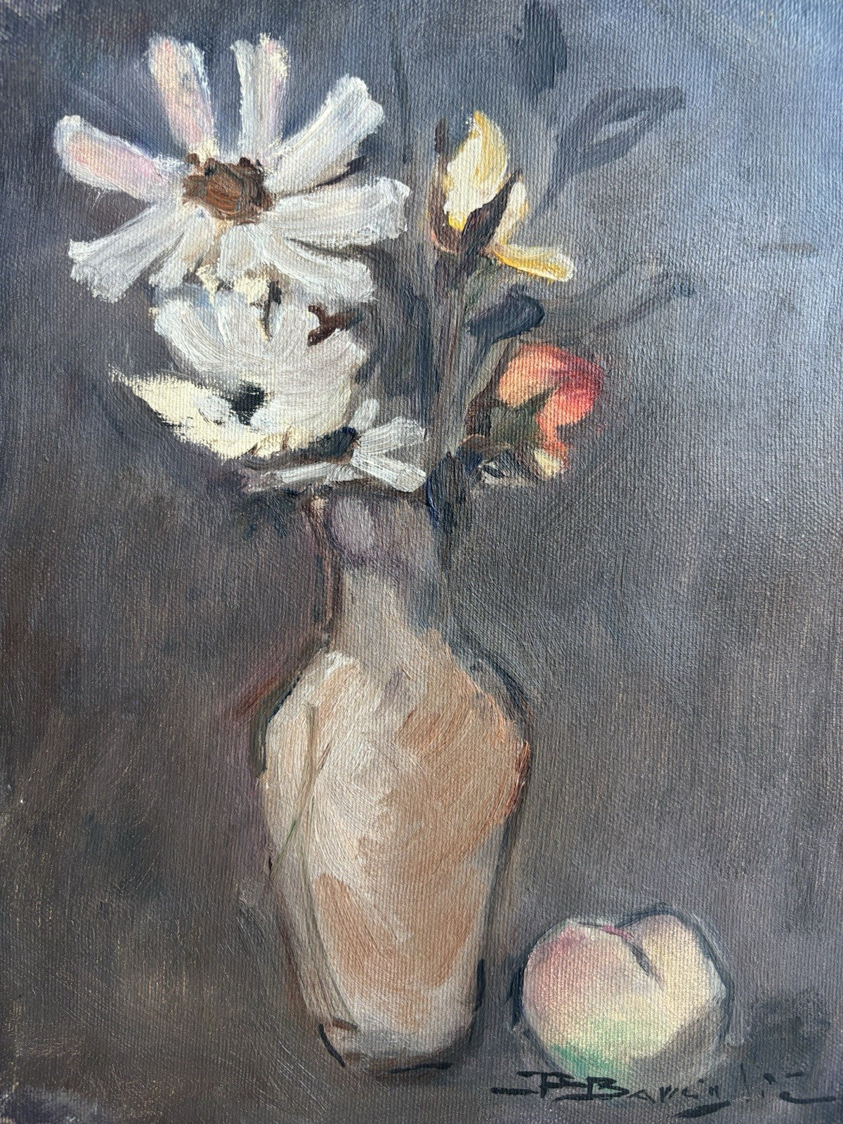 Quadro -Vaso Con Fiori- Raffaele Barscigliè dipinto a olio su tela