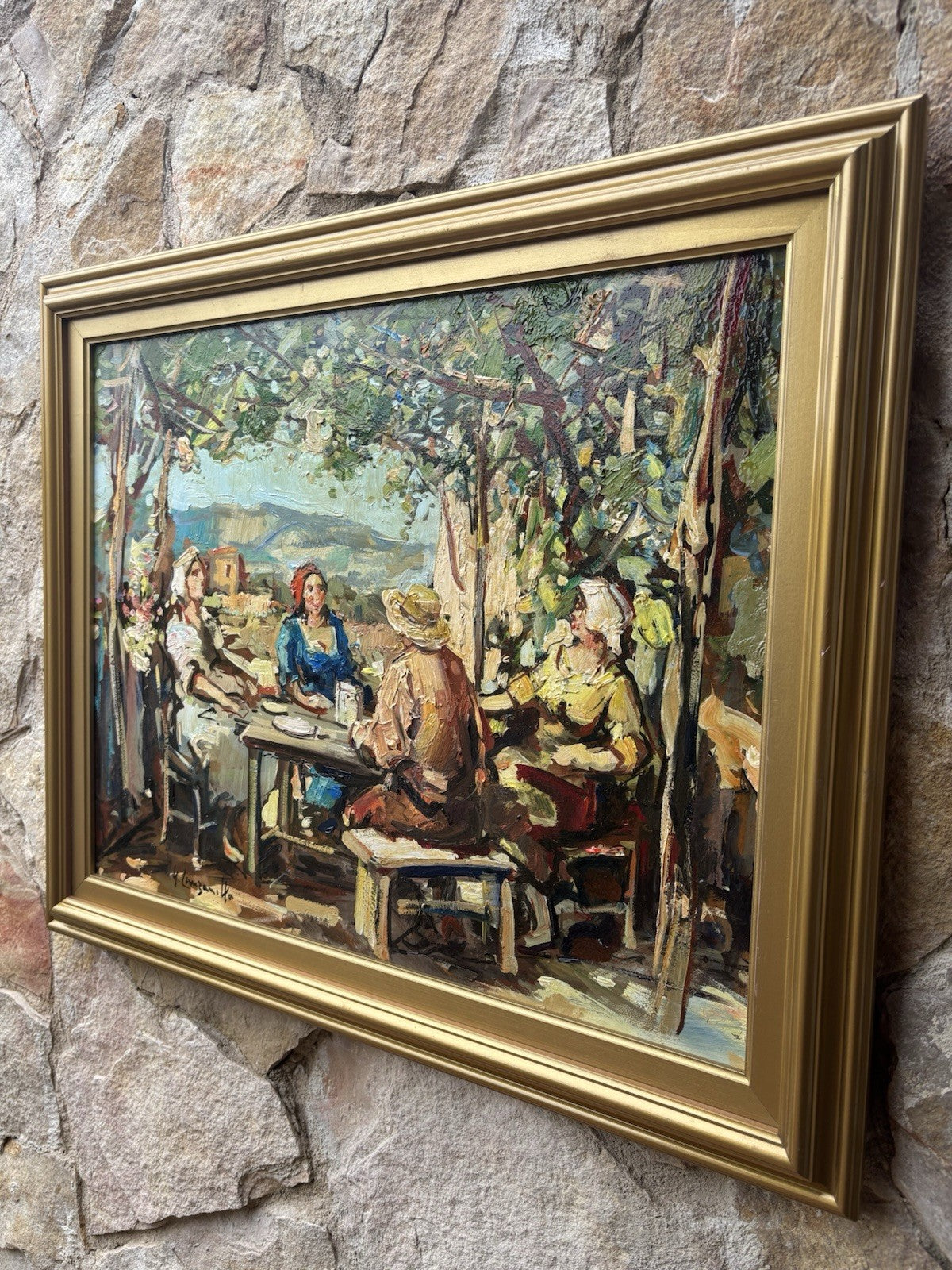 Quadro -Scampagnata- Nicola Canzanella dipinto a olio