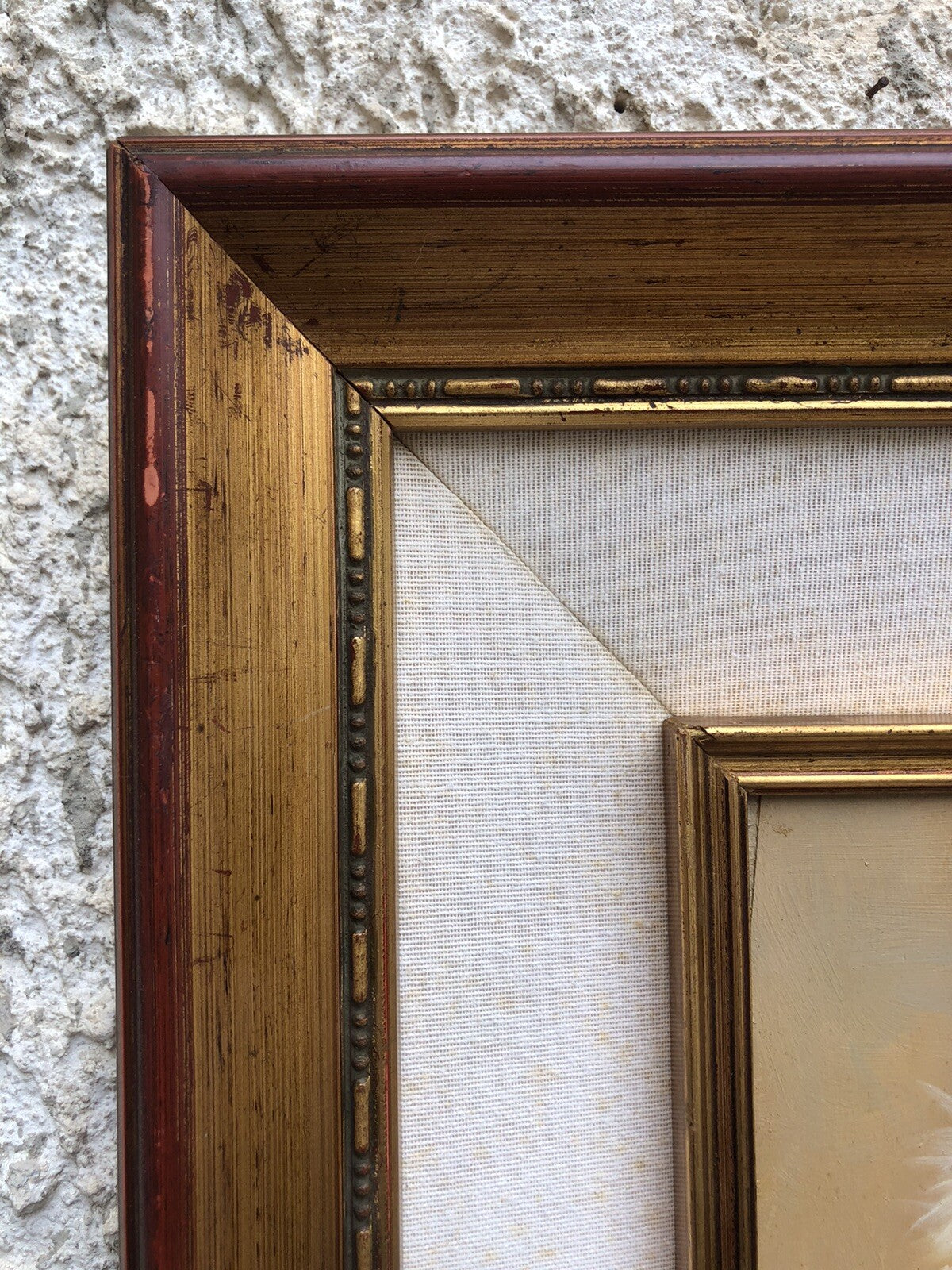 Quadro vintage-Gatto-dipinto a olio su tavola