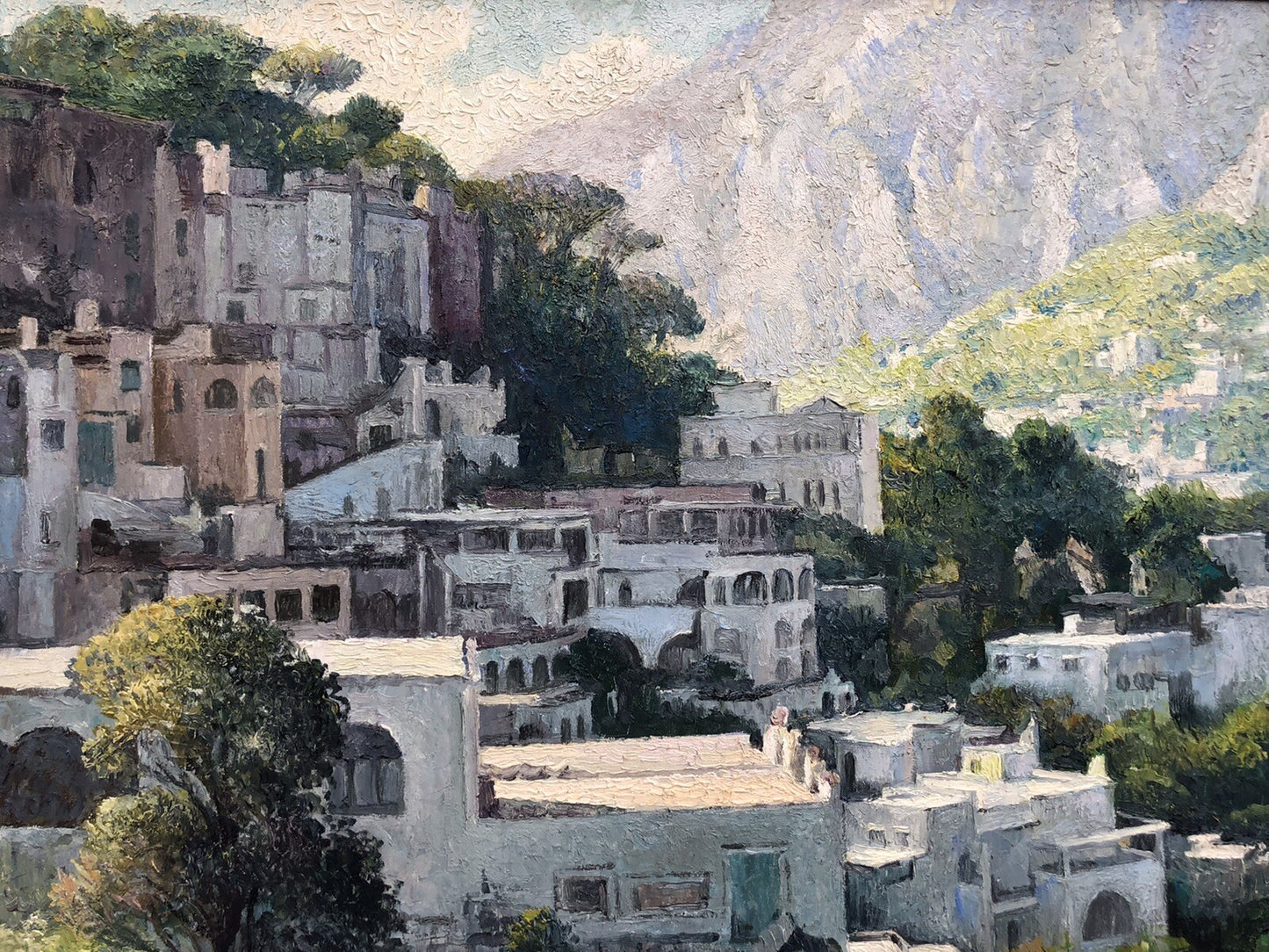 Quadro vintage -Paesaggio- dipinto a olio