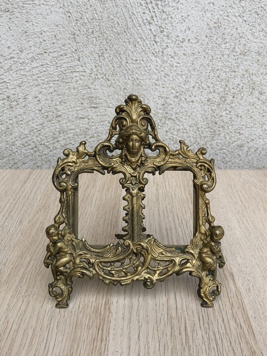 Cornice Per Foto- Portafoto Vintage Da Tavolo In Ottone