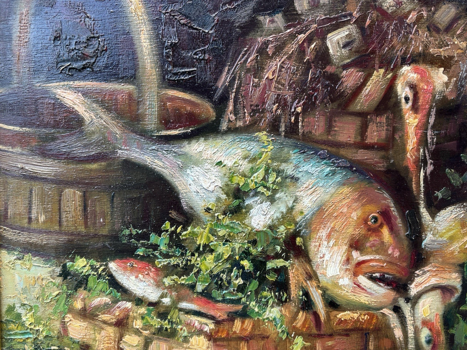 Quadro -Pesci- Salvatore Rodriquez dipinto a olio