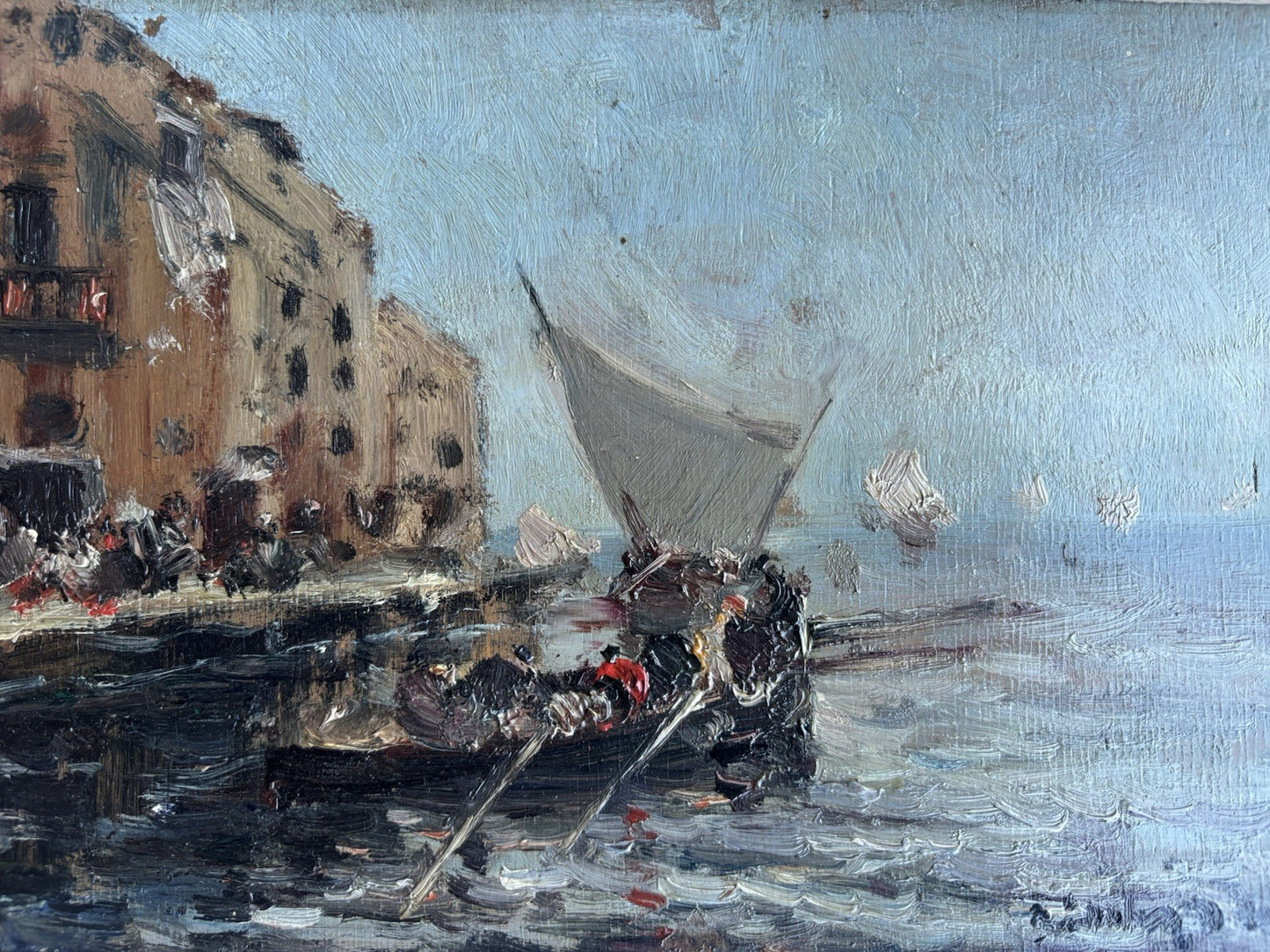 Quadro -Marina- Francesco Di Marino dipinto a olio su tavoletta