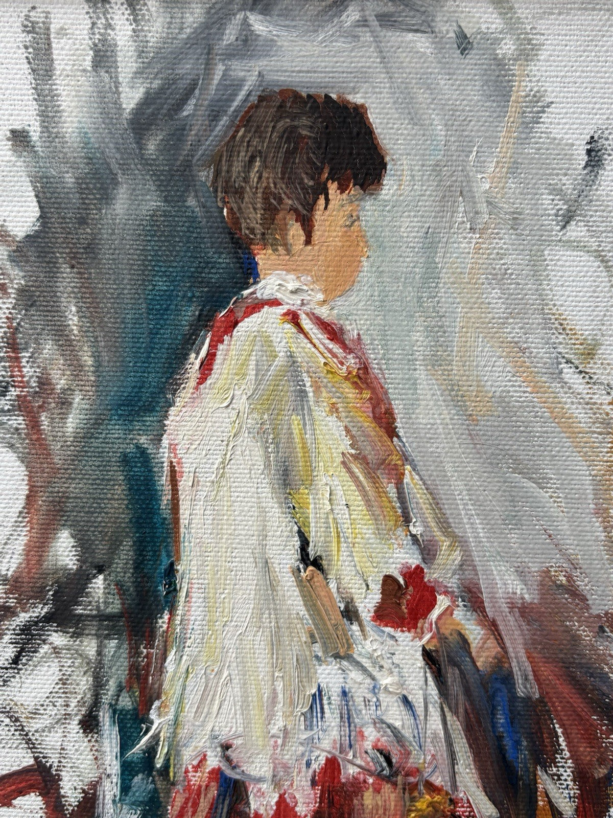 Quadro -Chierichetto- Rocco Carvelli- dipinto a olio su tela