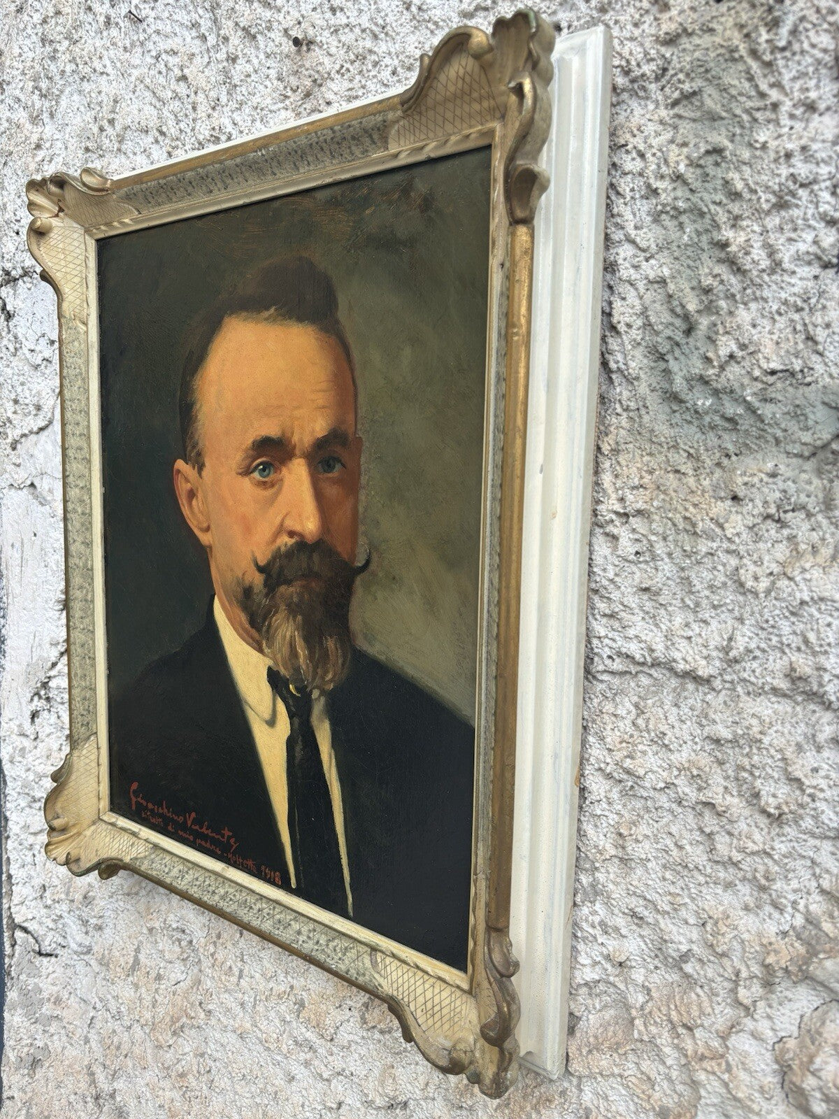 Quadro antico -Ritratto- dipinto a olio su tela