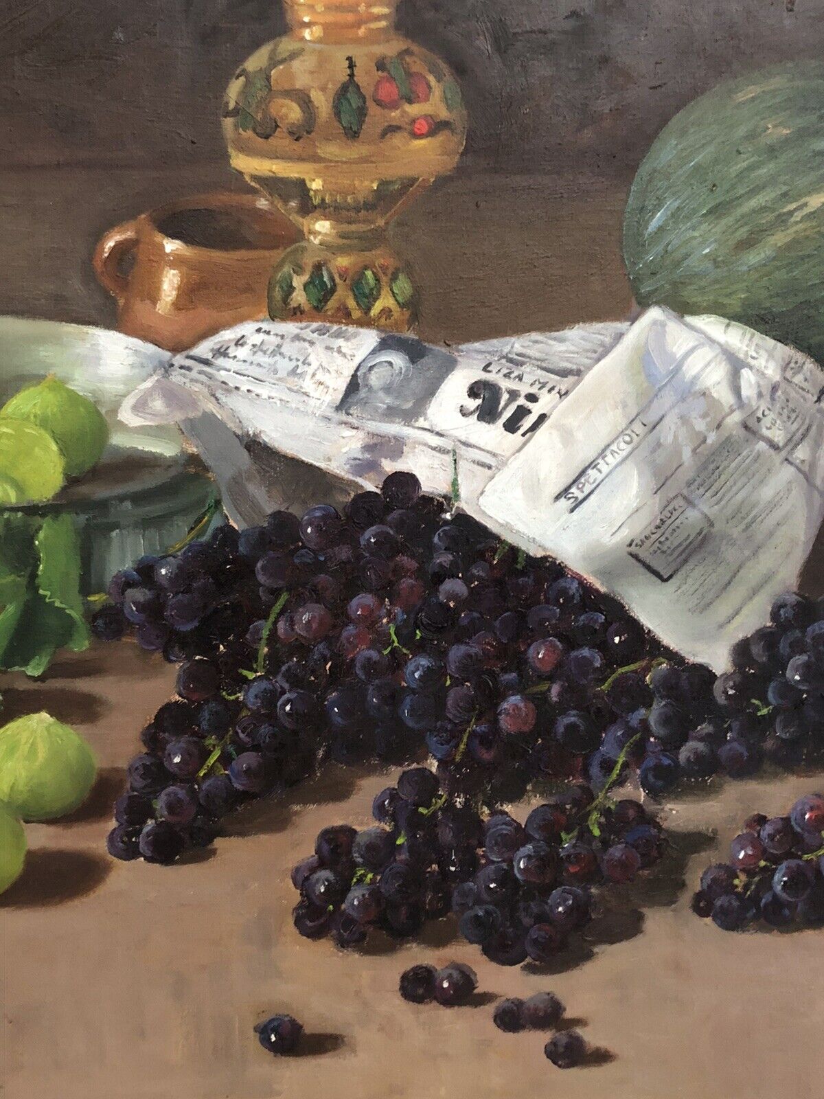 Quadro vintage -Natura Morta- dipinto a olio su tela