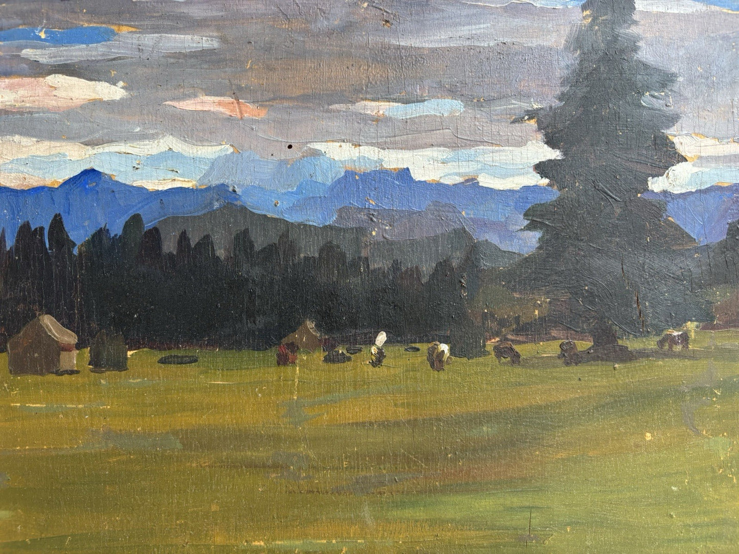 Quadro -Paesaggio- Domenico De Vanna dipinto a olio su tavola