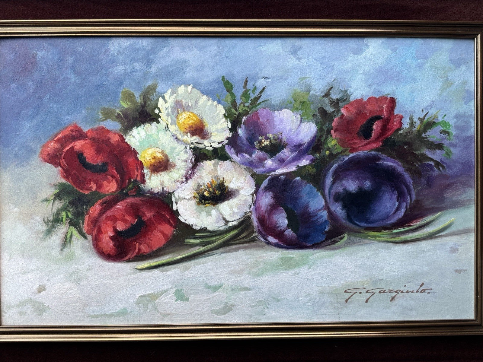Quadro -Fiori- Giuseppe Gargiulo dipinto a olio