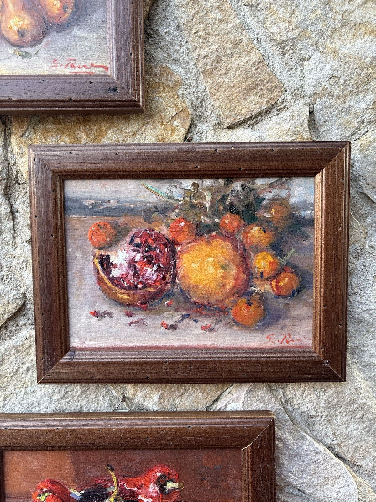 Tris di quadri -Natura Morta- Giovanni Pane- dipinti a olio