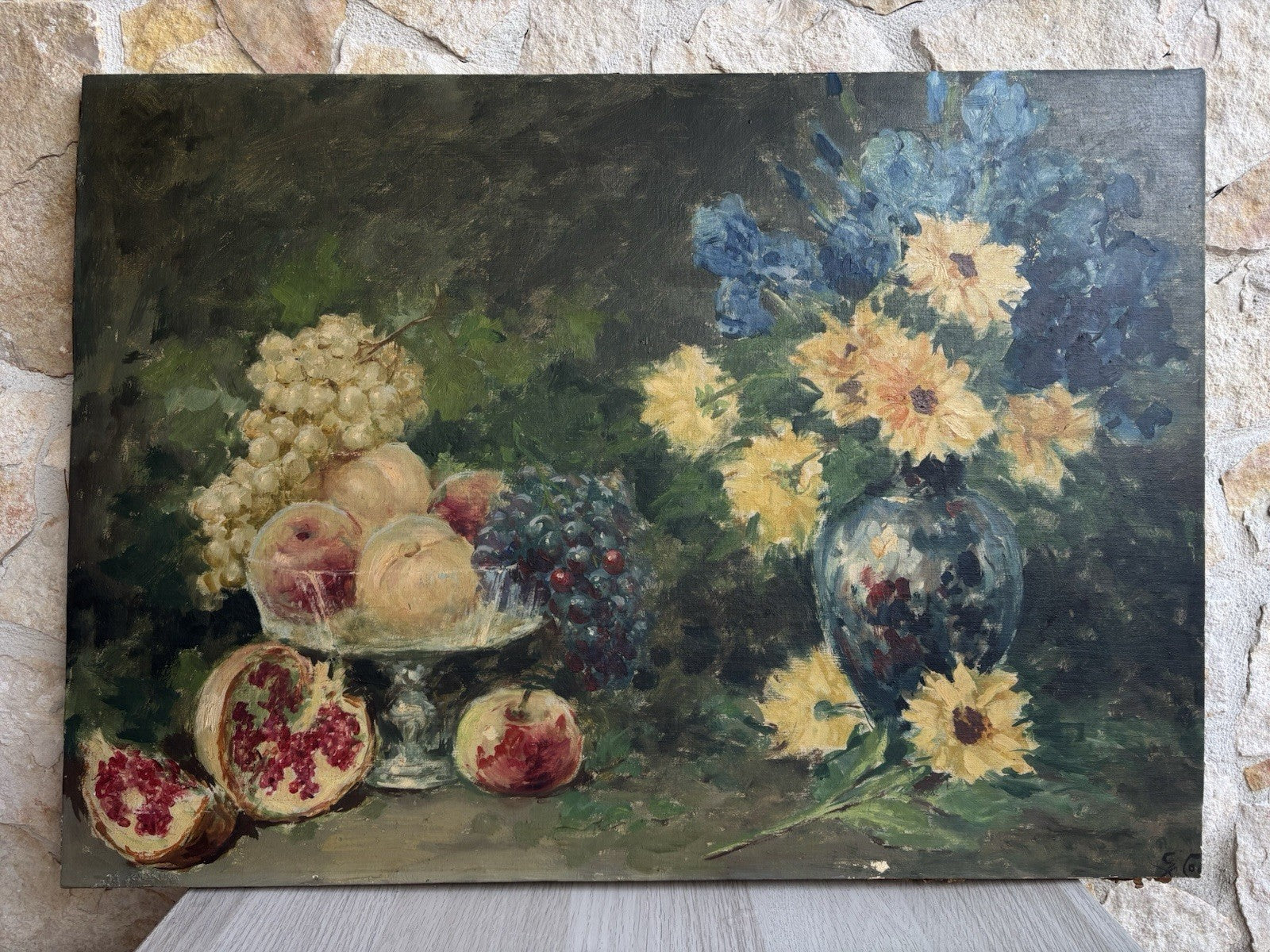 Quadro antico -Natura Morta- Giuseppe Alberto Cocco dipinto a olio su tela