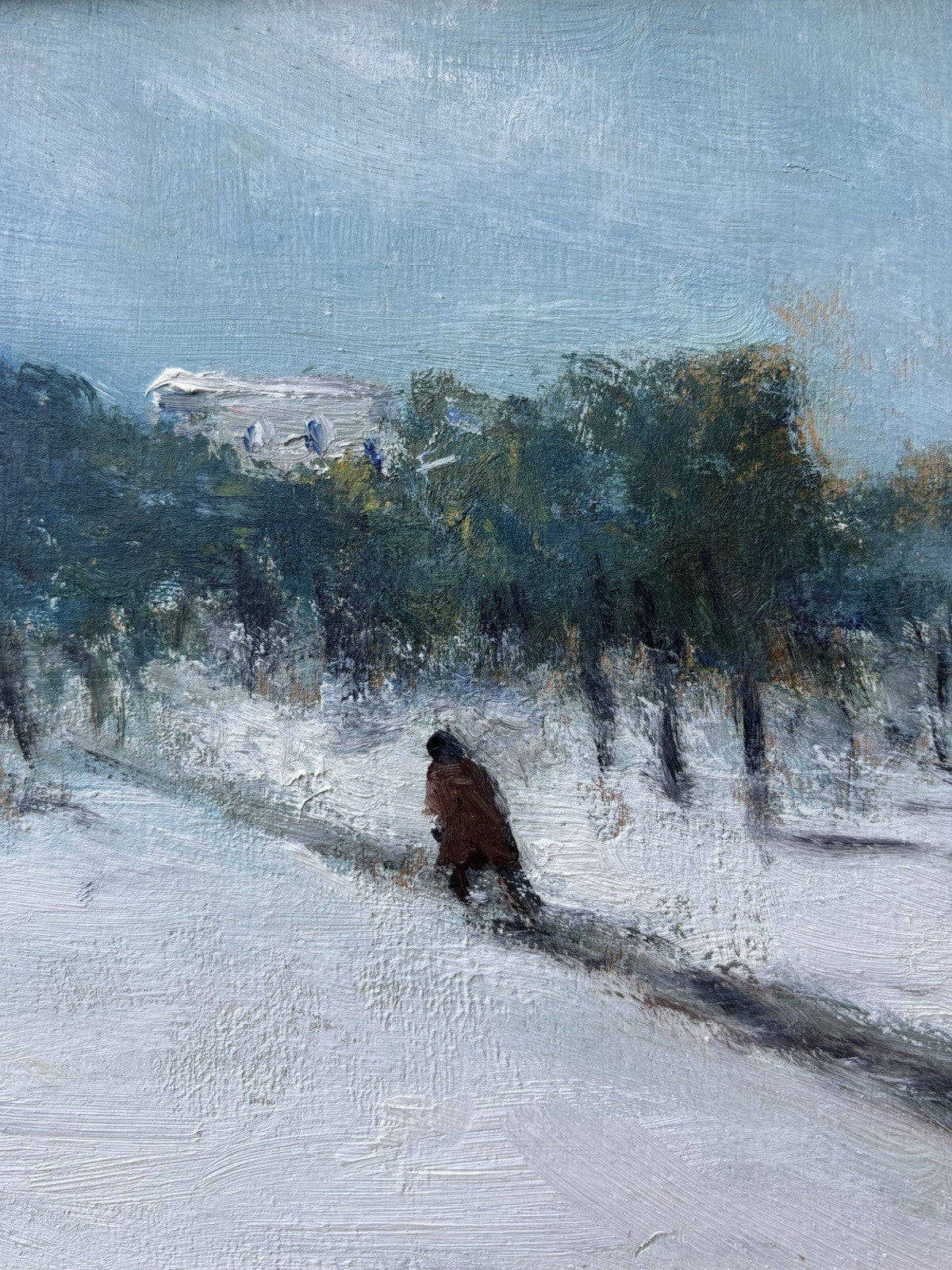 Quadro -Paesaggio Innevato- Gaetano Bocchetti dipinto a olio