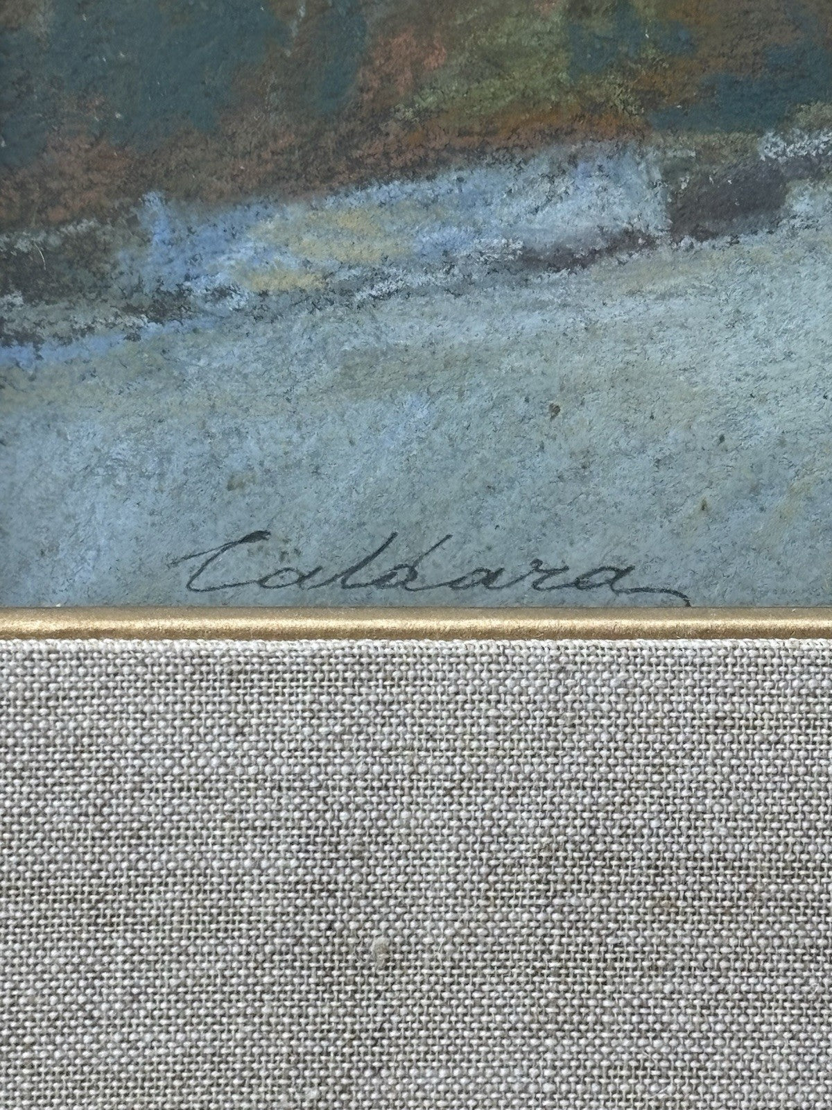 Quadro -Dalla Mia Finestra- Benedetto Caldara realizzato a pastello