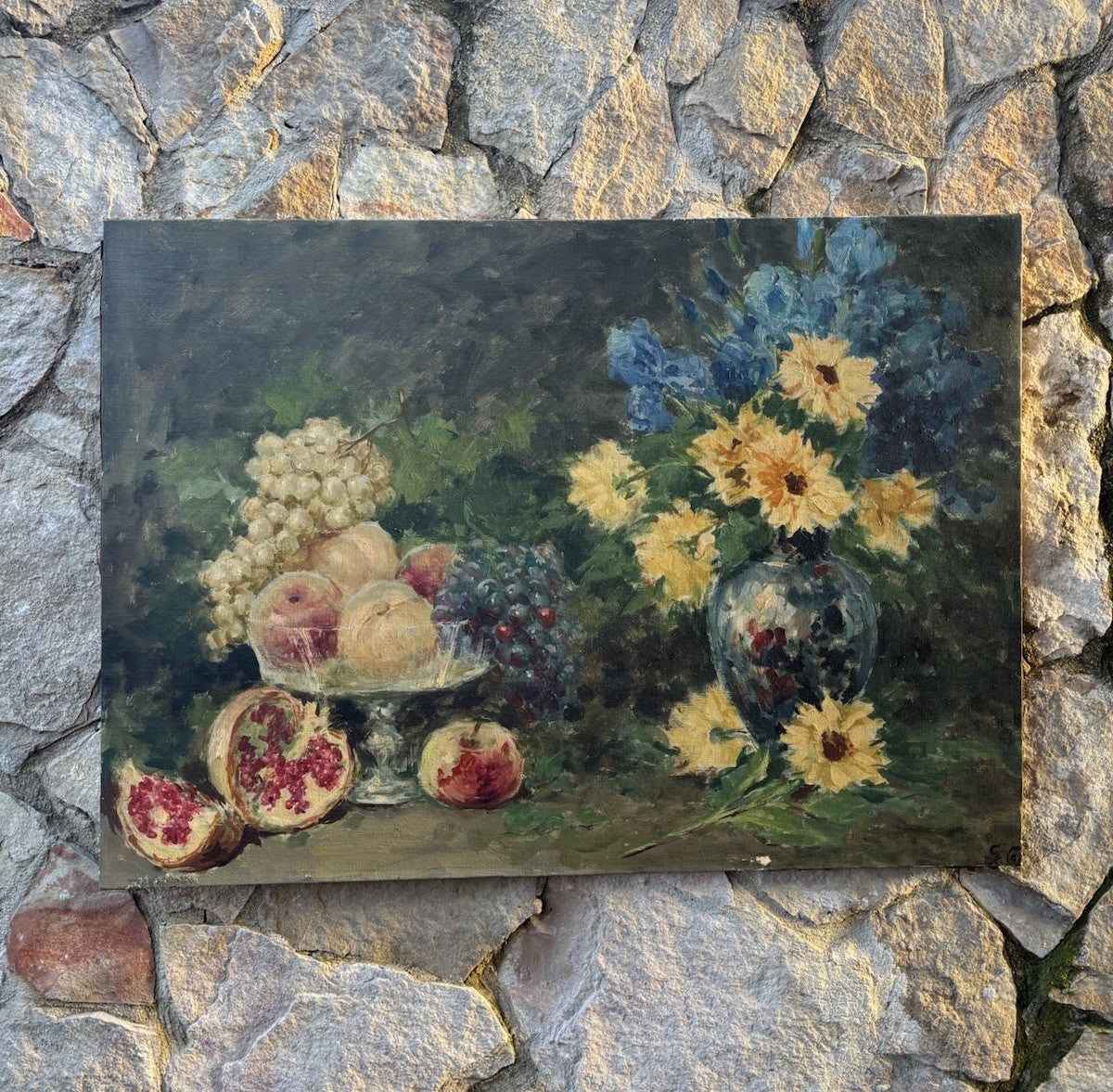 Quadro antico -Natura Morta- Giuseppe Alberto Cocco dipinto a olio su tela