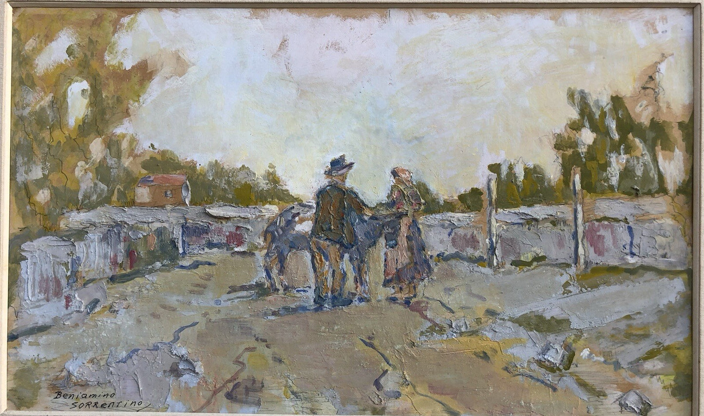 Quadro vintage -Paesaggio- dipinto a olio