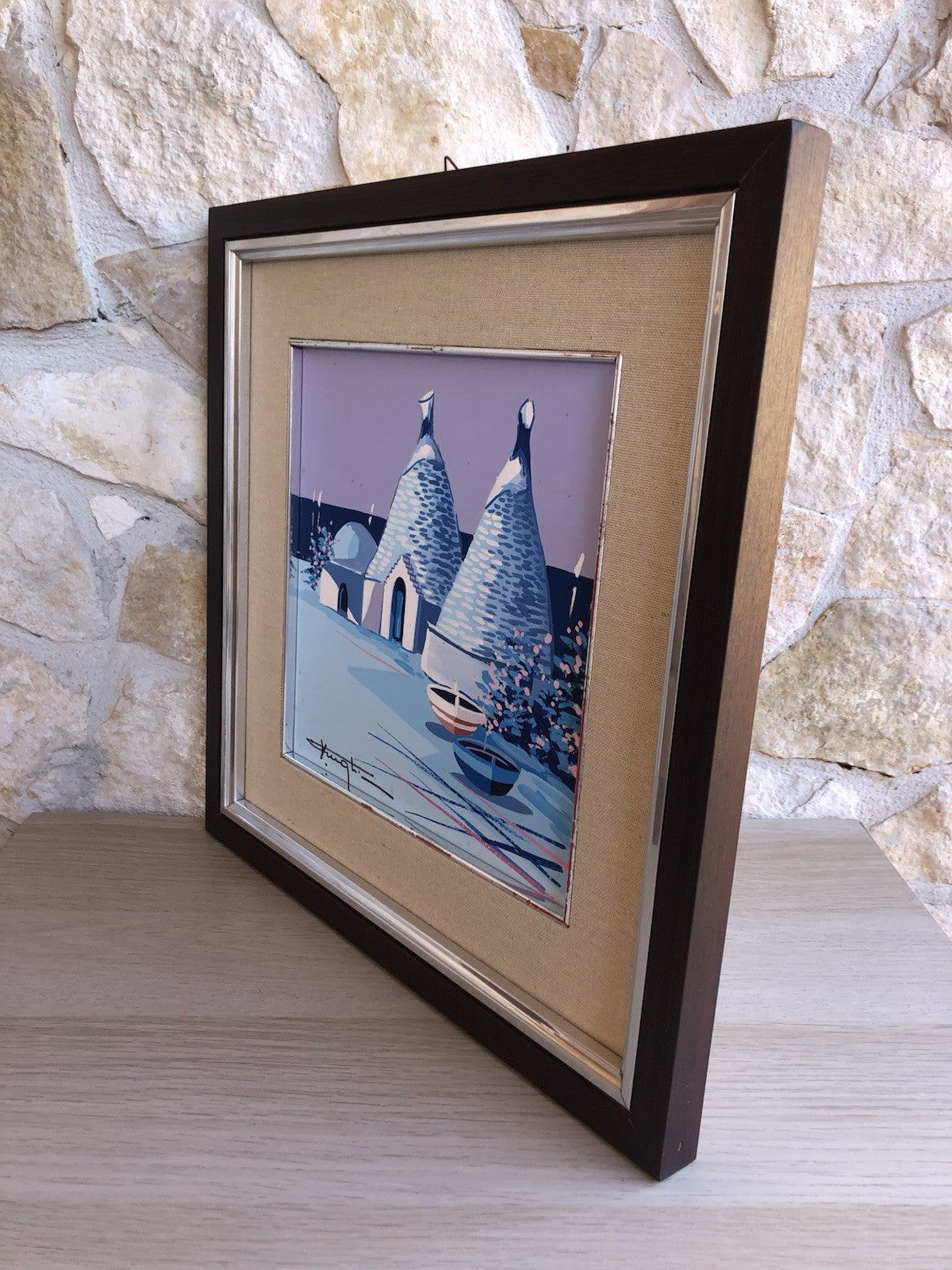 Quadro -Case Mediterranee- dipinto a olio