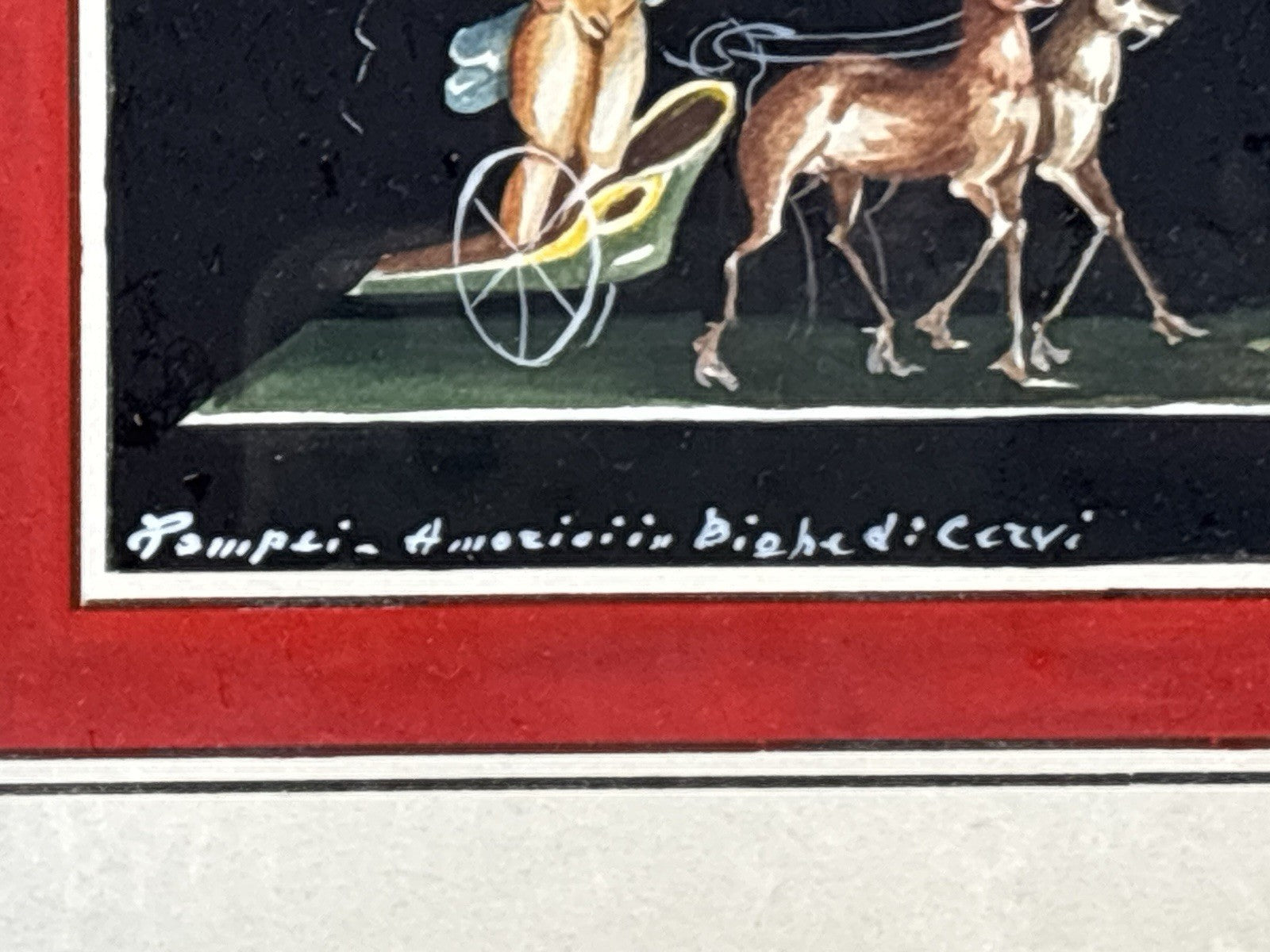 Coppia Di Quadri Vintage- Amorini- Gouache Dipinti A Mano