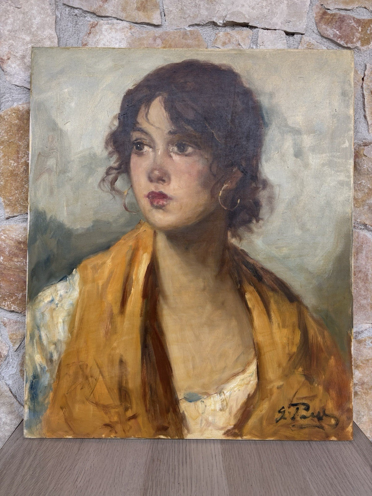 Quadro -Figura Di Donna- Giovanni Pane dipinto a olio su tela
