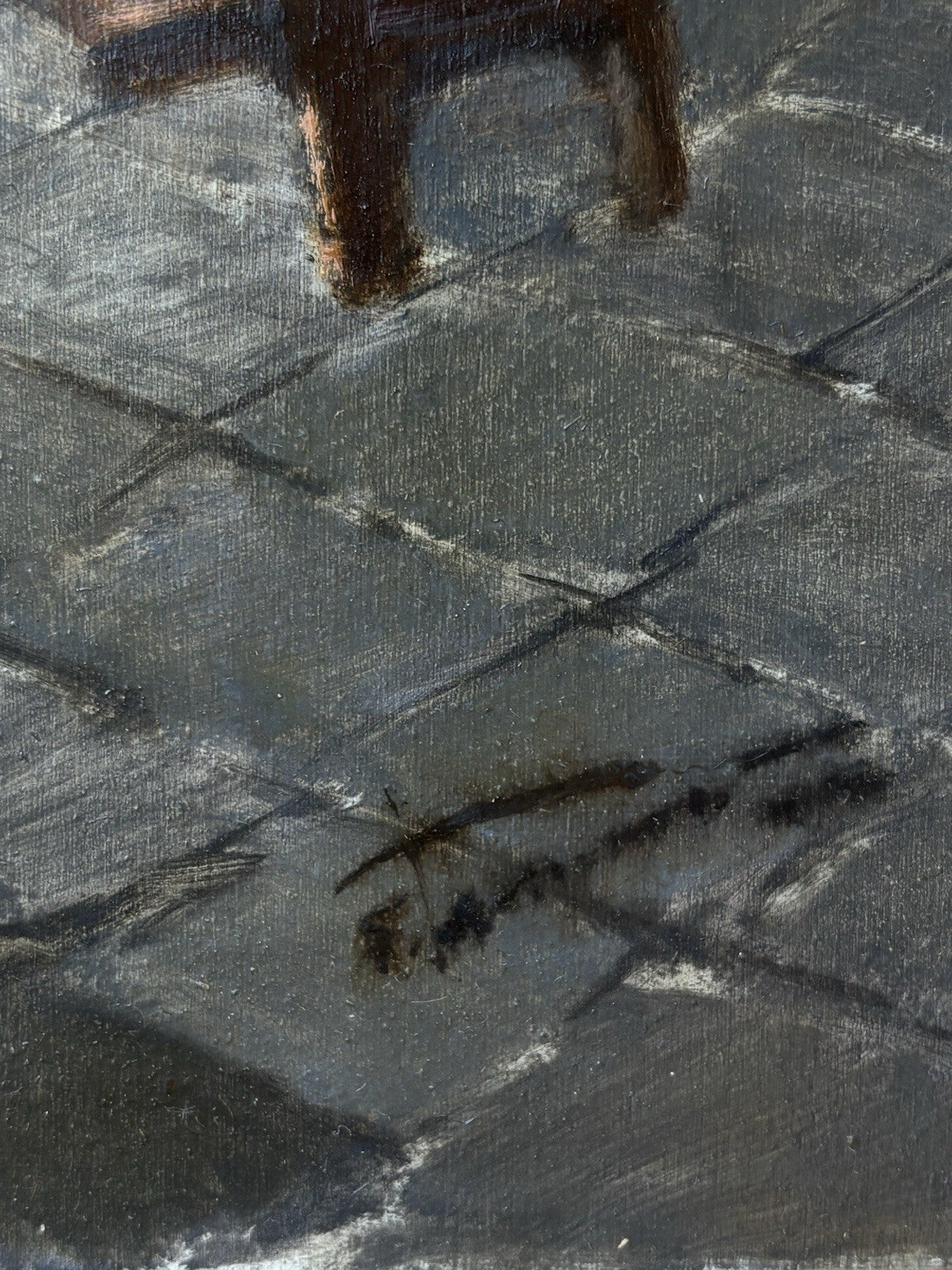 Quadro -Vicolo Di Napoli- Francesco Tammaro dipinto a olio
