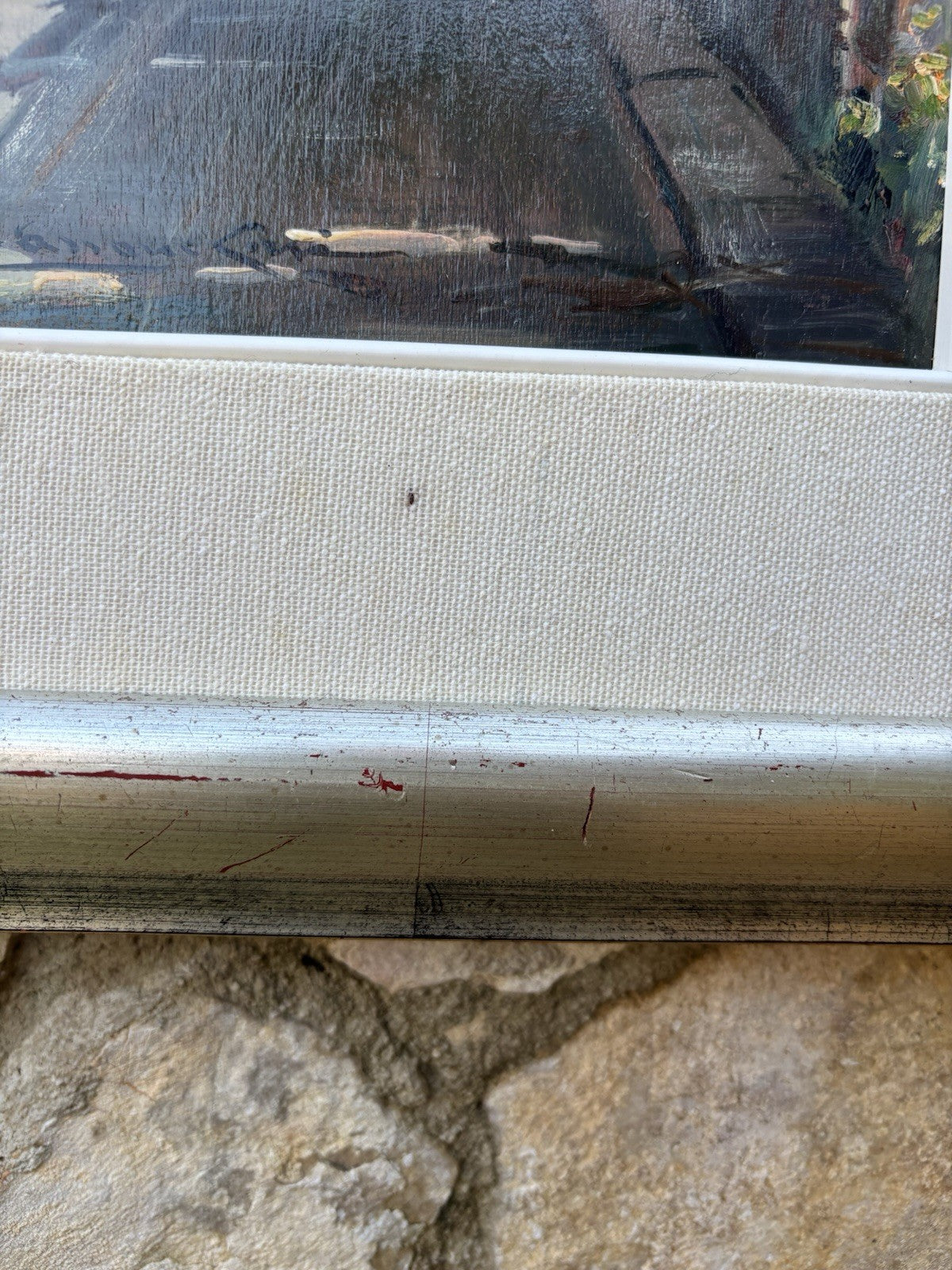 Quadro -Paesaggio Urbano- Renato Sassone Corsi dipinto a olio