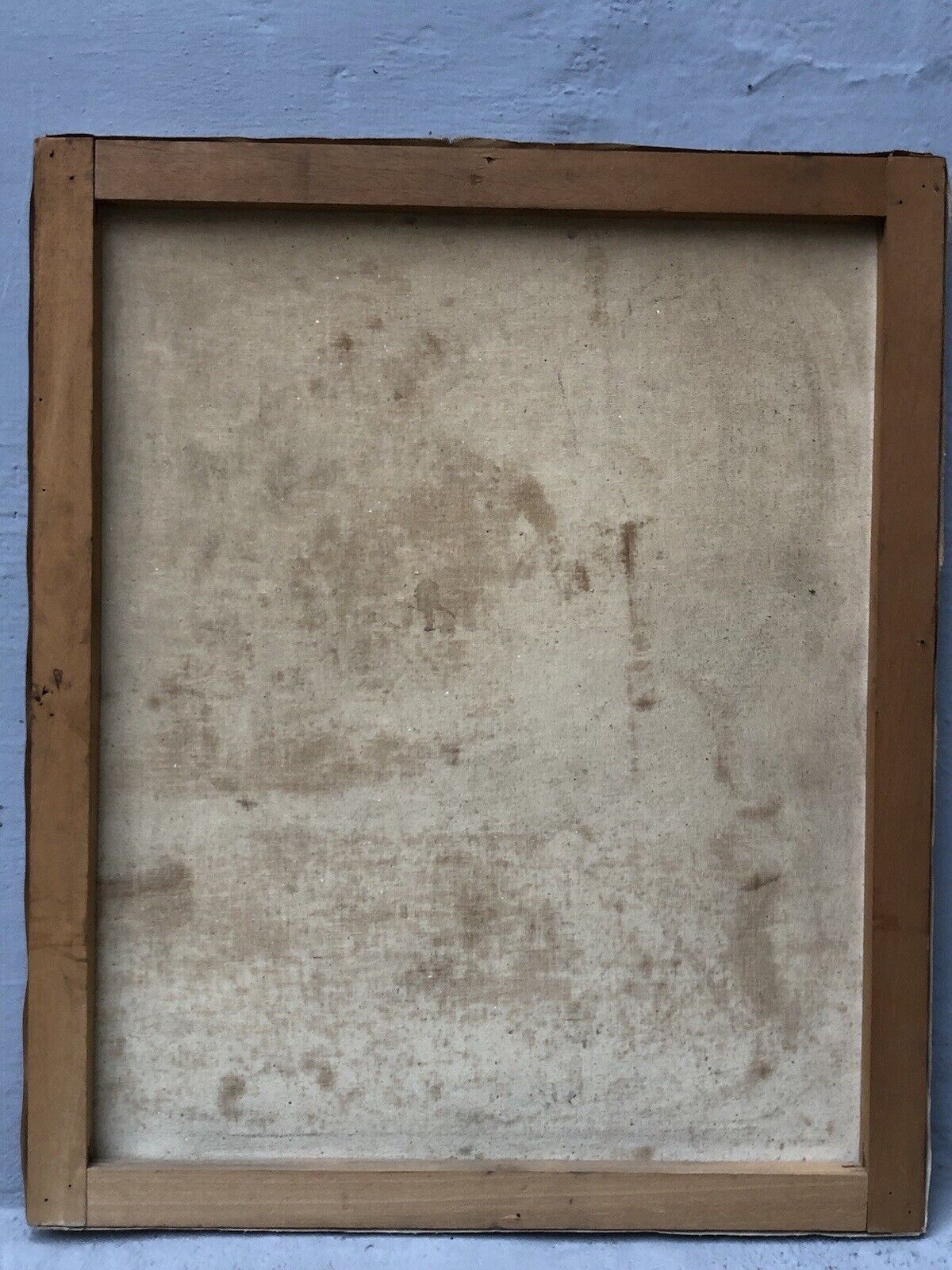Quadro Vintage -Clown Al Circo- Dipinto A Olio Su Tela