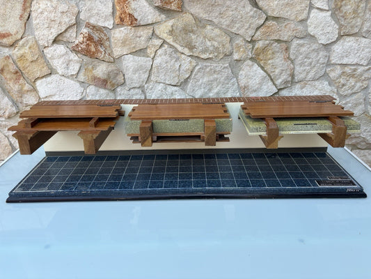 Modello Architettonico E Didattico Vintage In Legno-Toffoli E Figli-