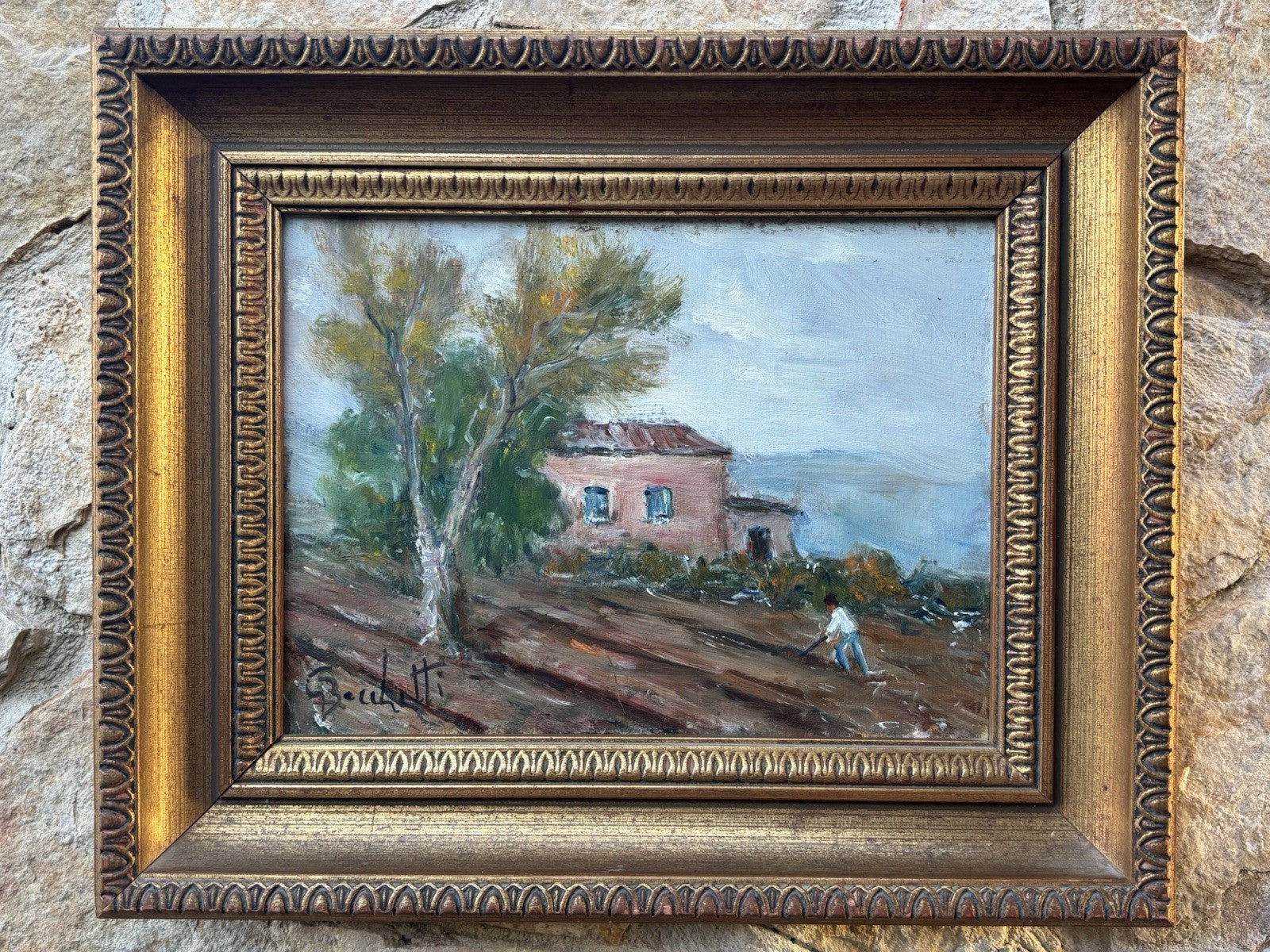 Coppia quadri -Paesaggi- Gaetano Bocchetti dipinti a olio