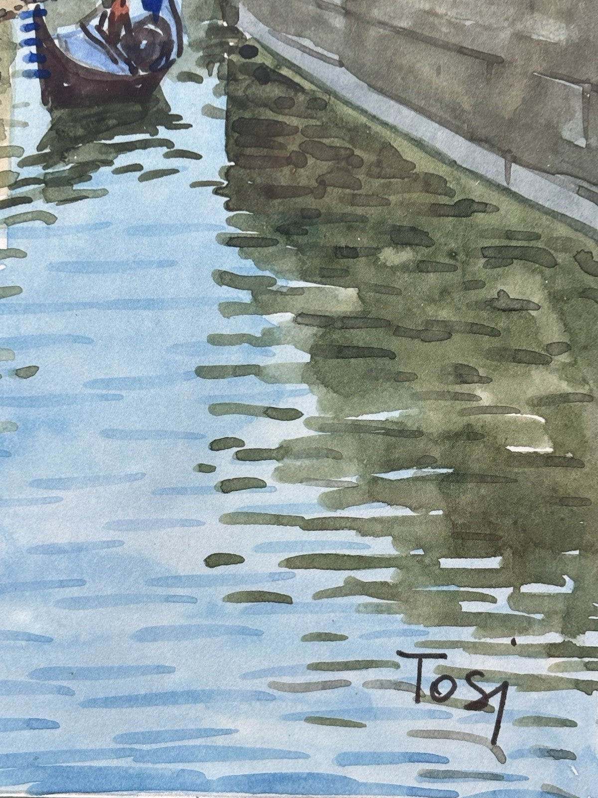 Quadro -Marina Di Venezia- Tosi ?? acquerello su carta