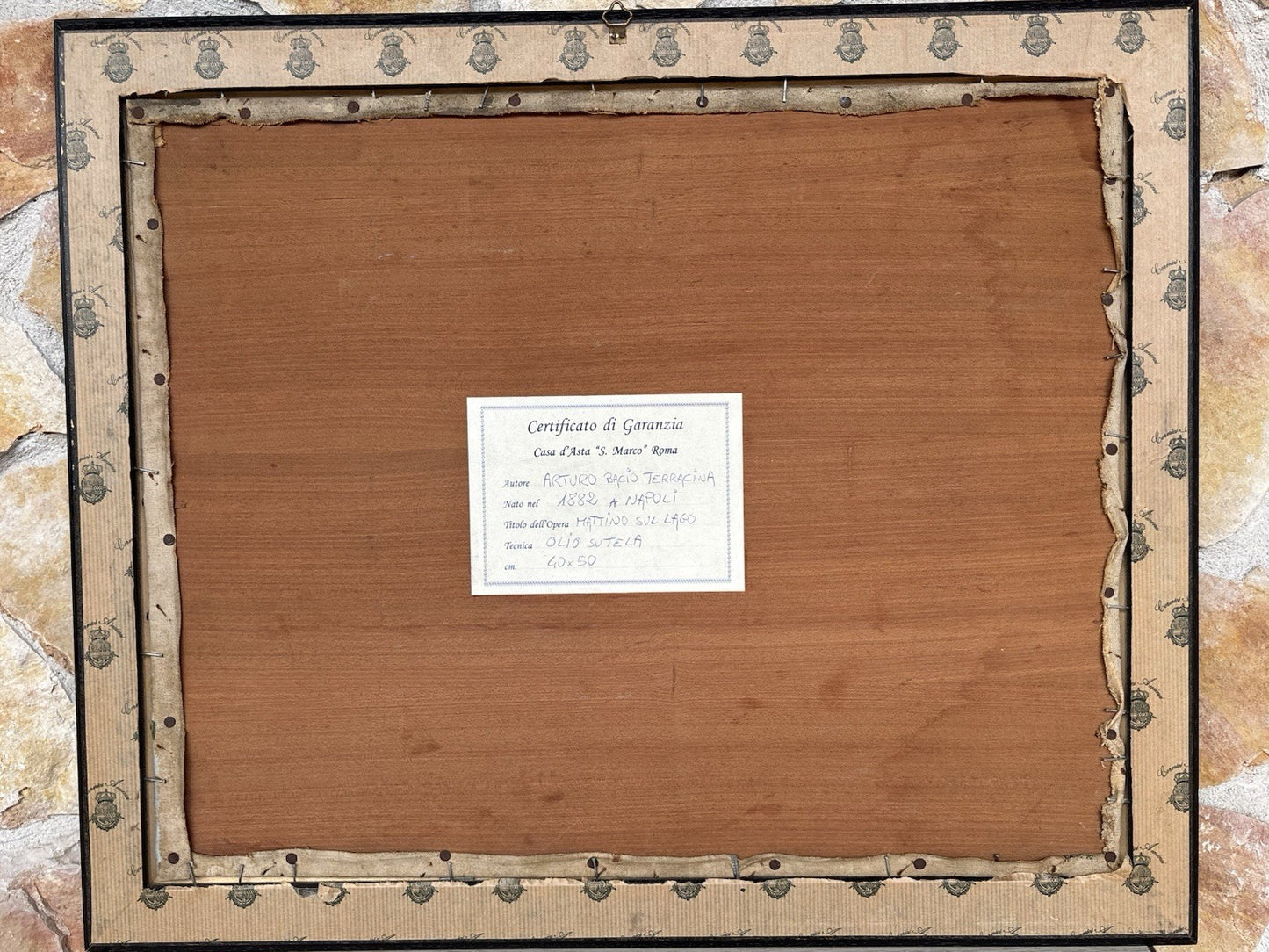 Quadro -Mattino Sul Lago- Arturo Bacio Terracina dipinto a olio