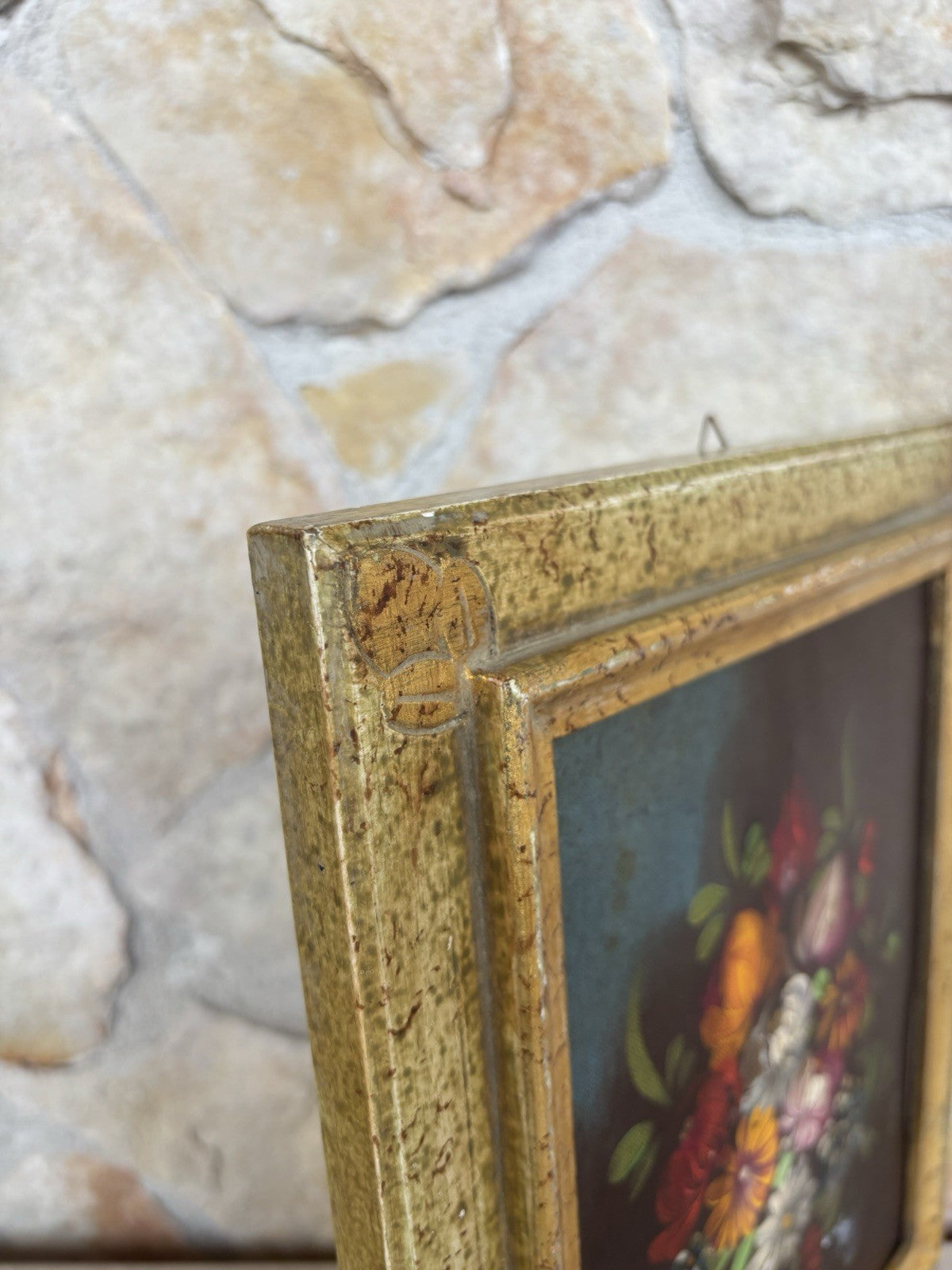 Quadro vintage -Fiori- dipinto a olio