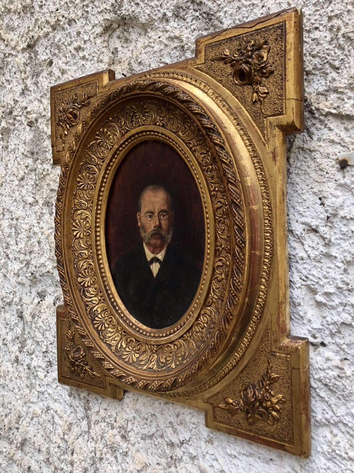 Quadro antico -Ritratto-dipinto a olio su tela