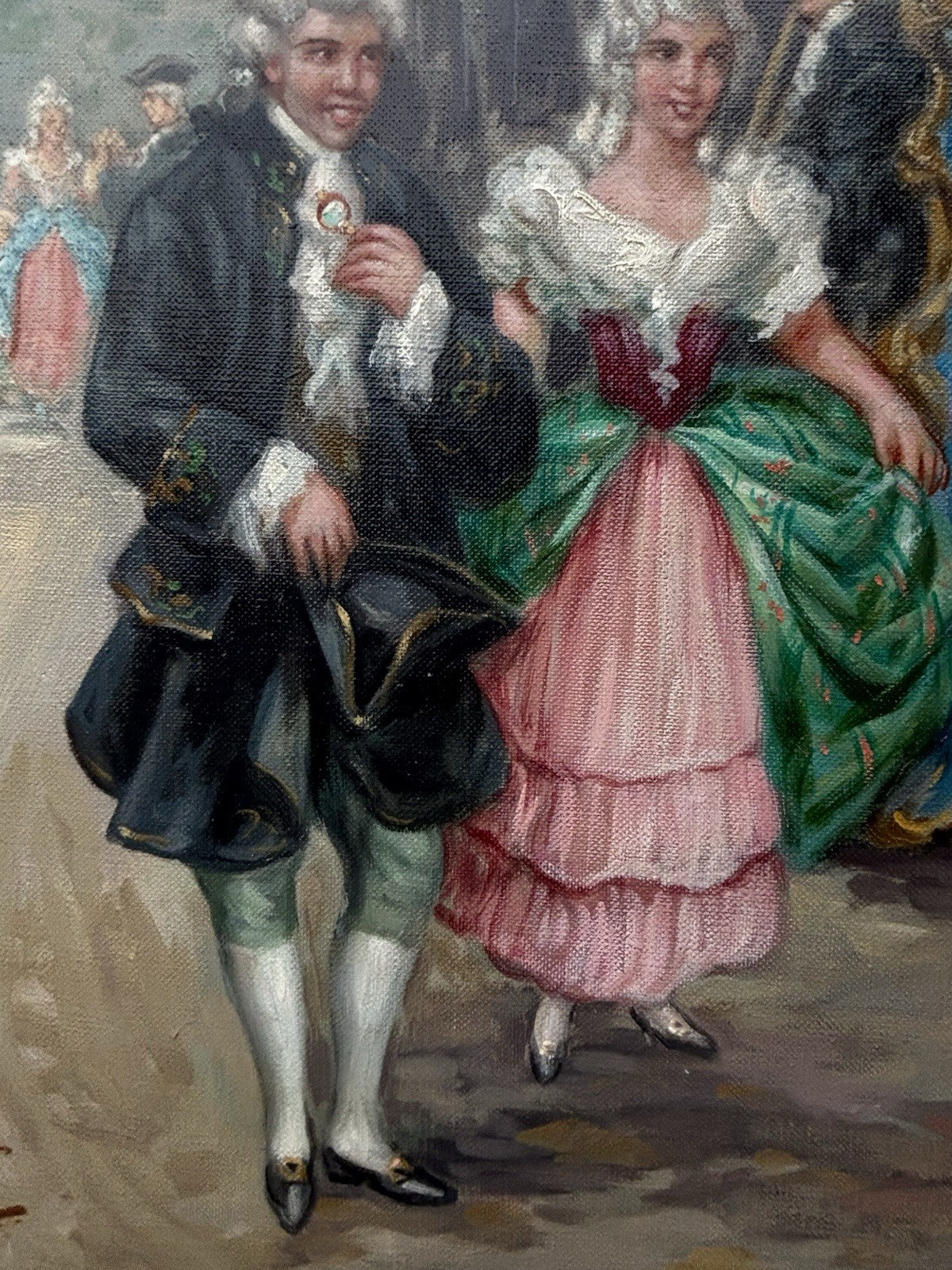 Quadro -Figure Di Nobili- Roberto Cajati dipinto a olio su tela