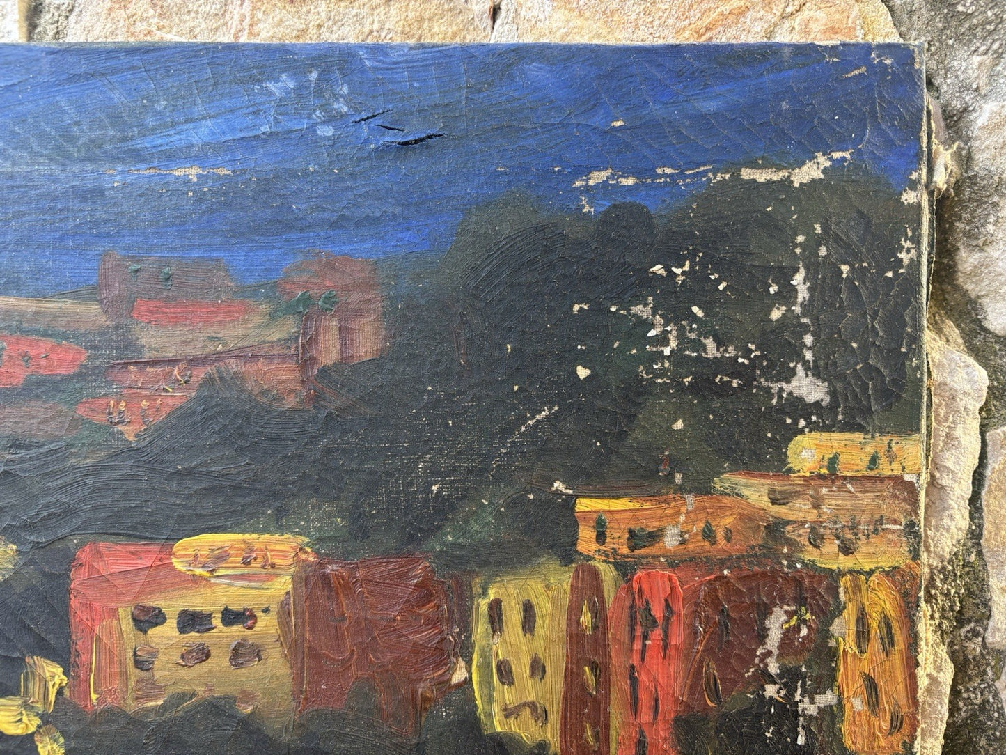 Quadro -Palazzo Donn’Anna- Vincenzo Montefusco dipinto a olio su tela