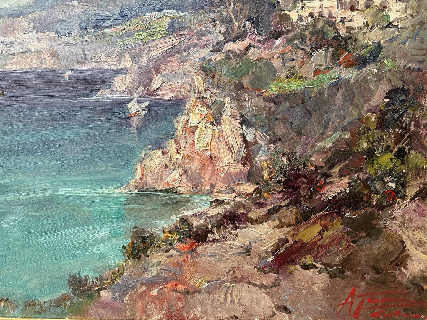 Quadro -Costiera- Antonio Gravina- dipinto a olio